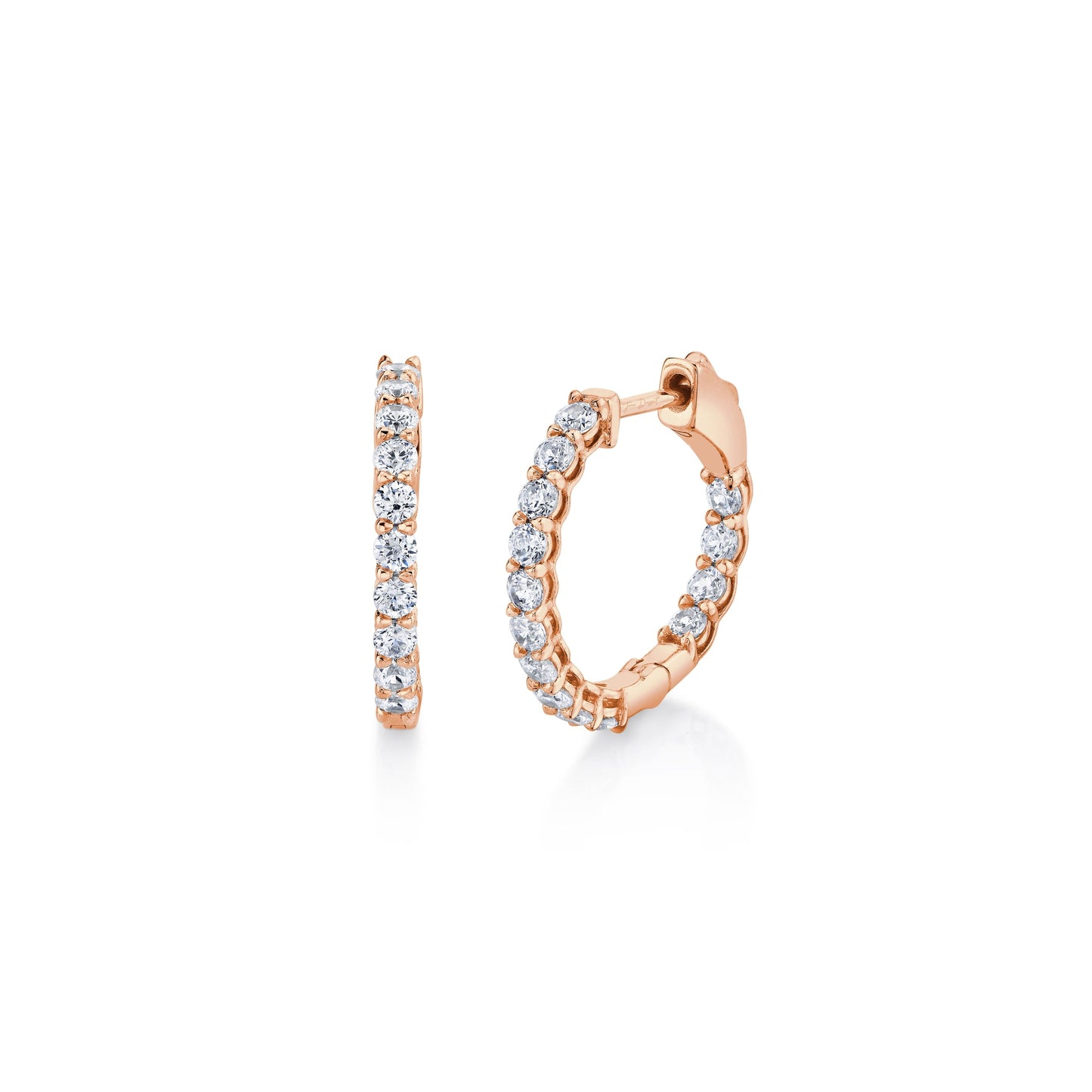 Olivia Lab Diamond Petite Inside Out Hoops - view 3