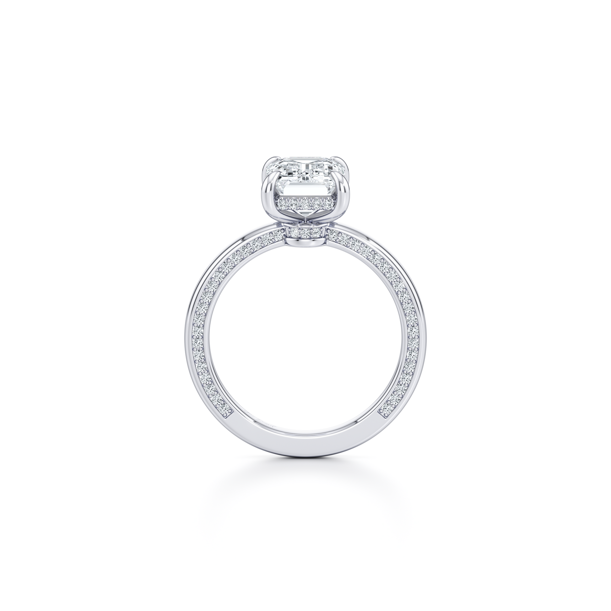 Hayden Heritage Emerald Solitaire Lab Diamond Engagement Ring - view 3