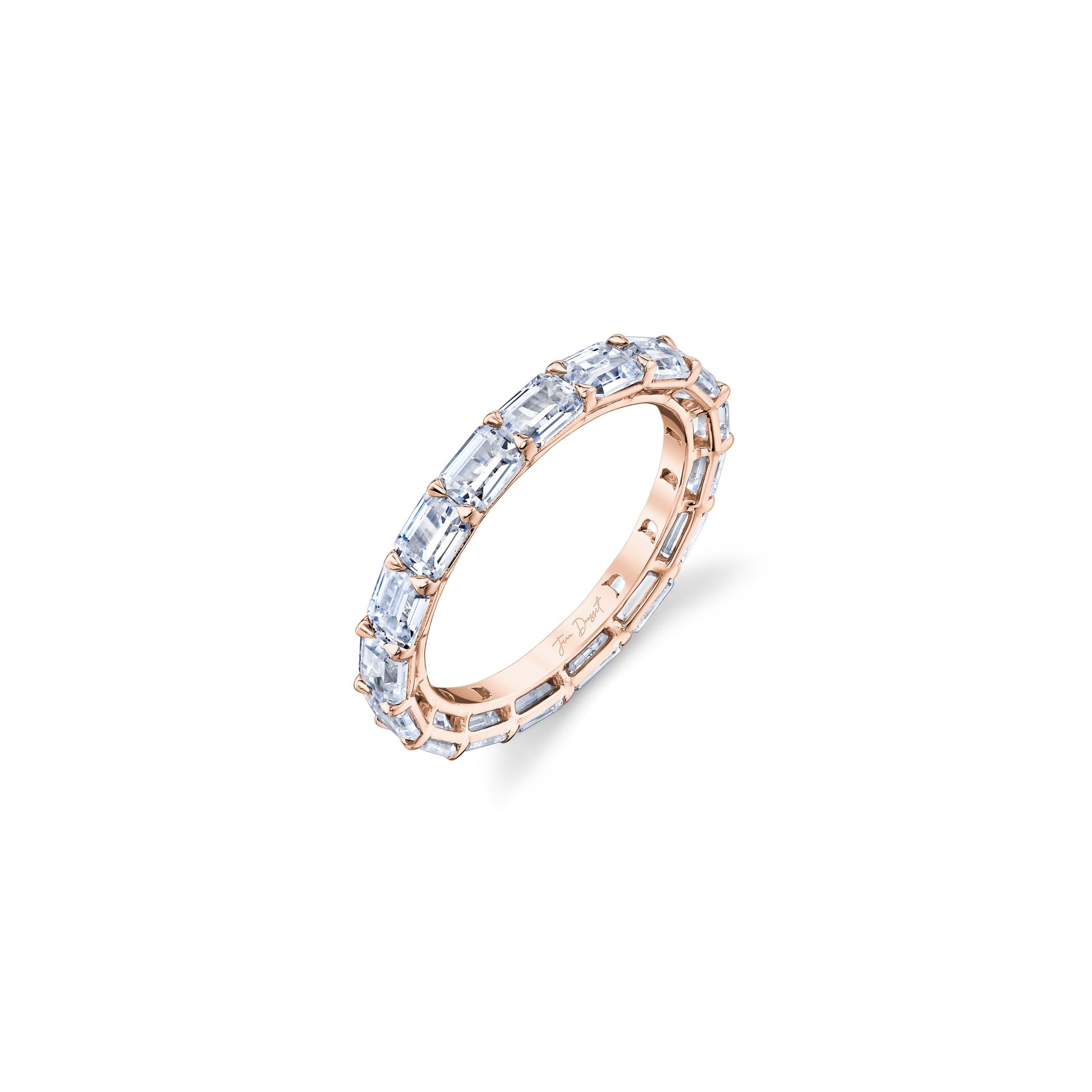 Olivia East-West Emerald Lab Diamond Eternity Band - view 3