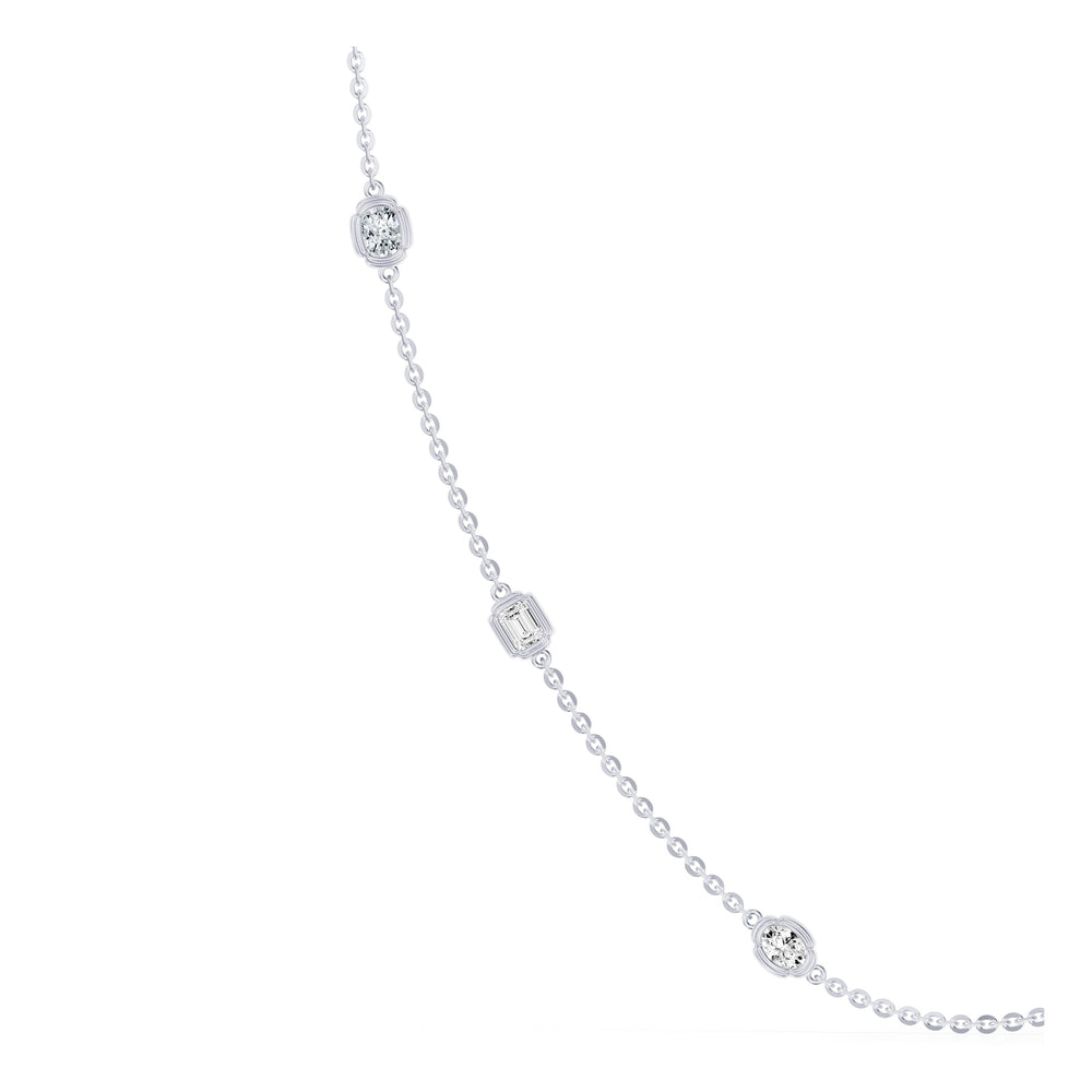 Doree By The Yard Mixed Shape Lab Diamond Necklace - view 3