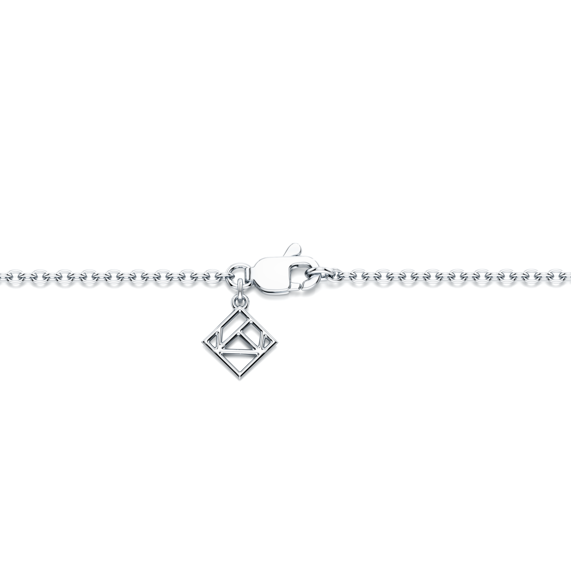 Bezel Set Lab Diamond Charm Bracelet - view 3