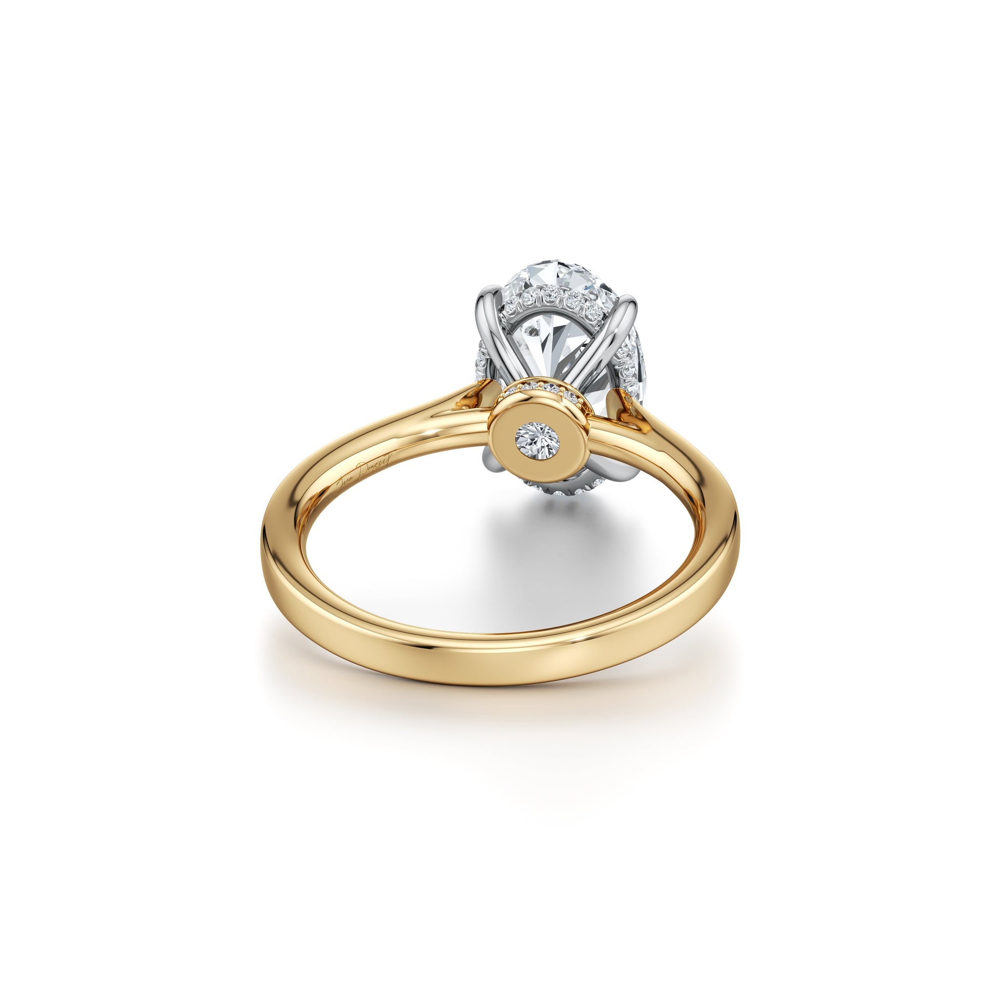 Chelsea Oval Solitaire Lab Diamond Engagement Ring - view 3