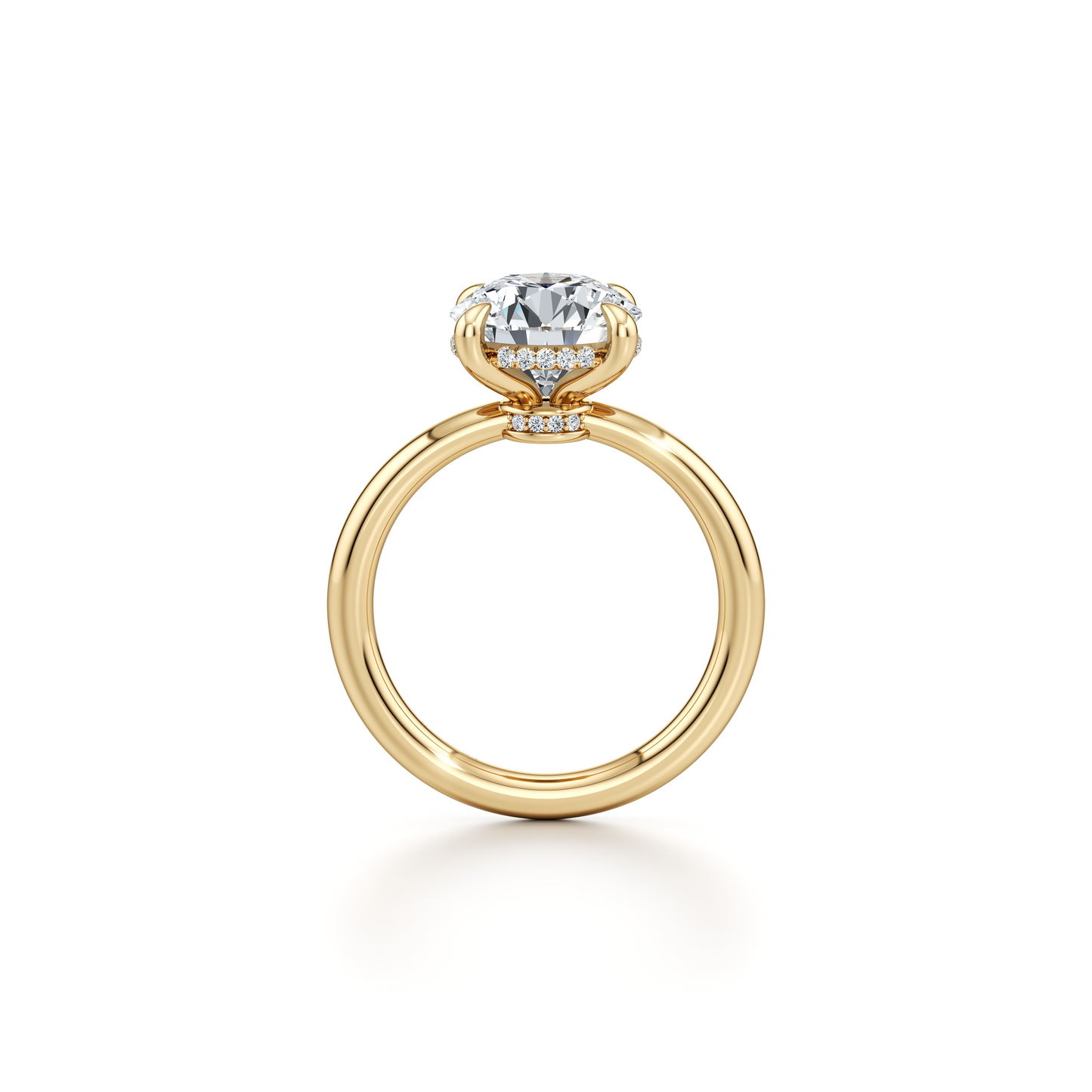 Audrey Round Brilliant Solitaire Lab Diamond Engagement Ring - view 7