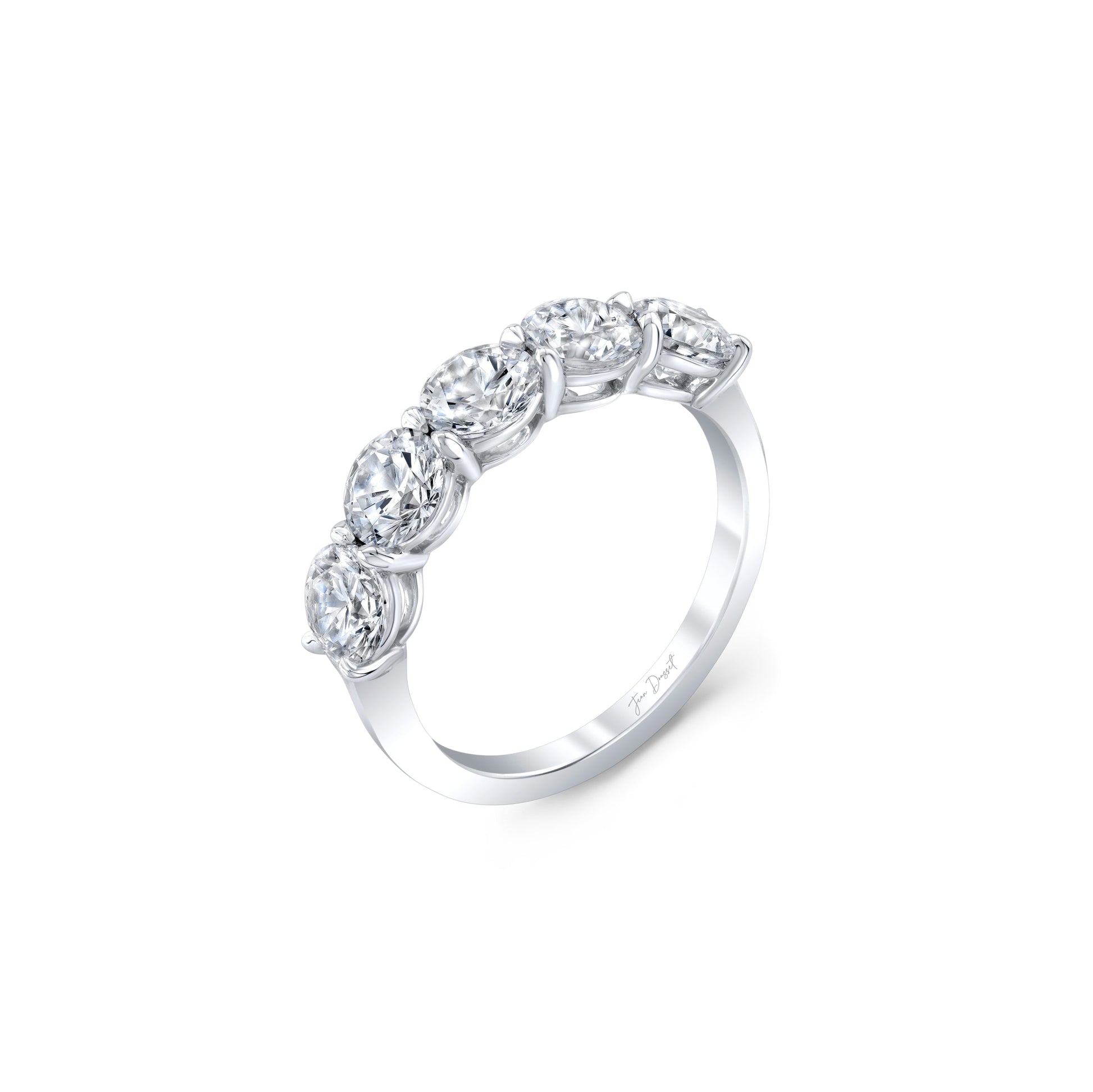 Olivia 5-Stone Round Brilliant Lab Diamond Band - view 3