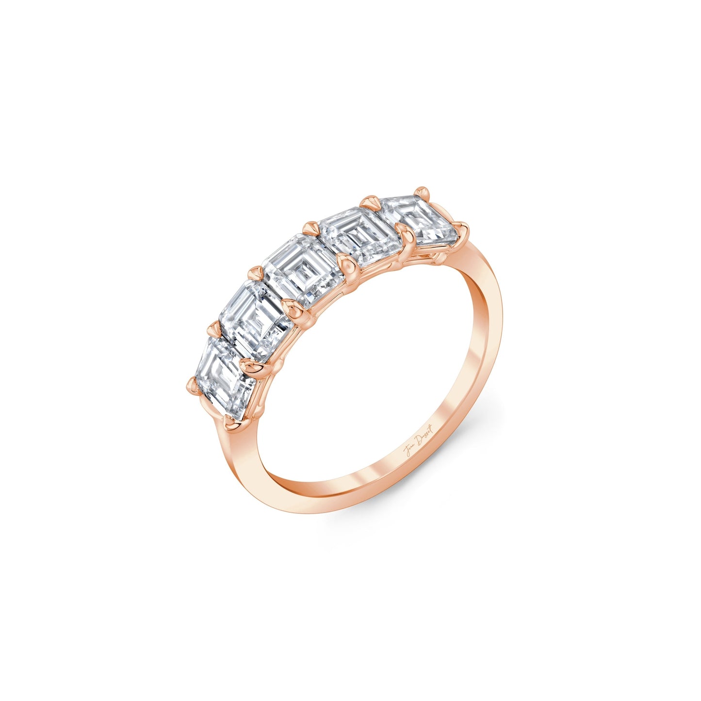 Olivia 5-Stone Emerald Lab Diamond Band - view 3