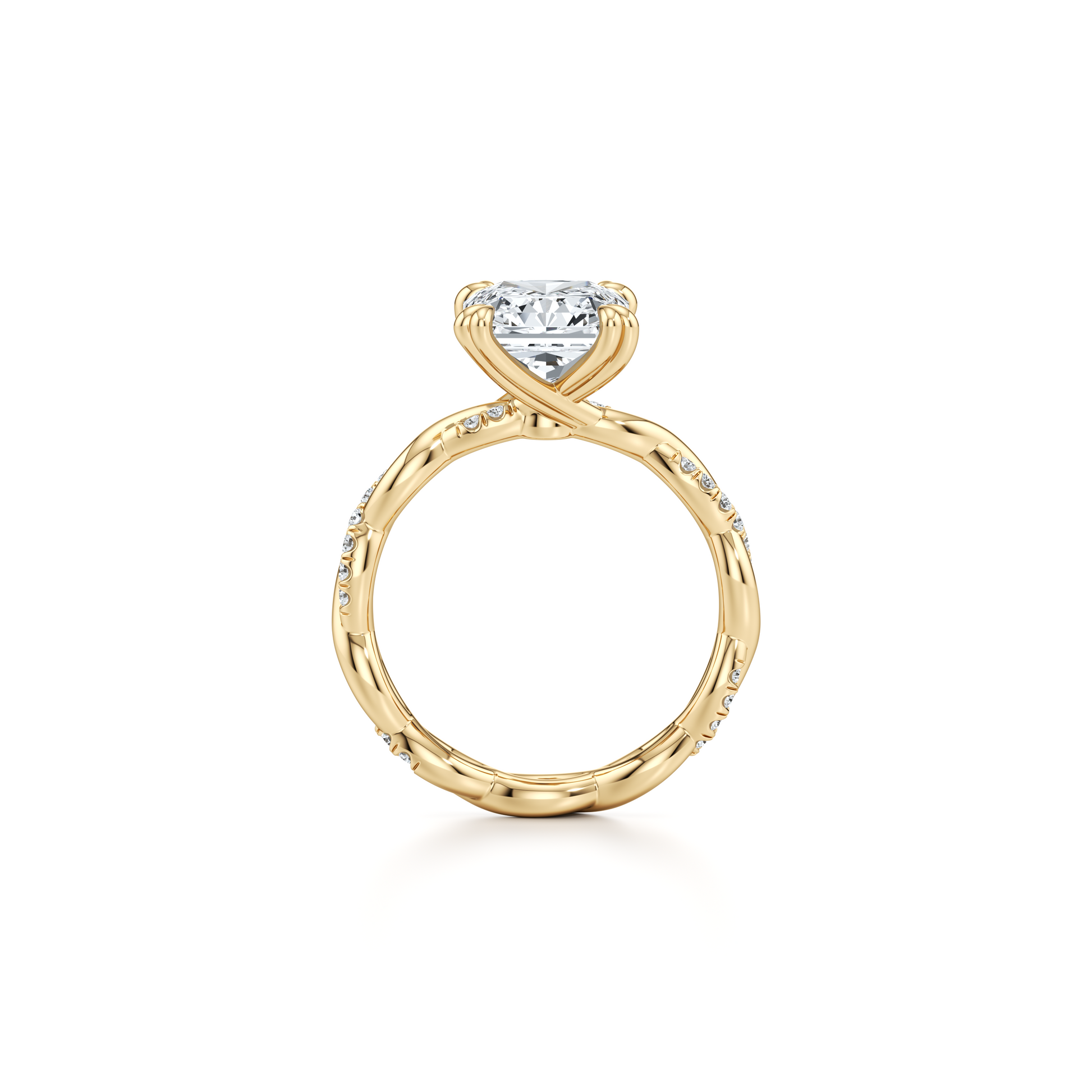 Ivy Radiant Solitaire Lab Diamond Engagement Ring - view 3