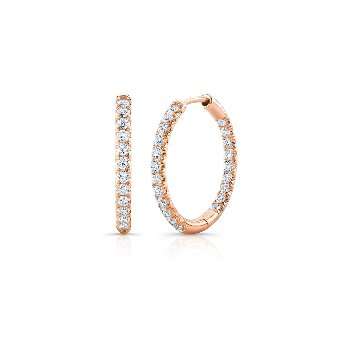 Audrey Inside Out Lab Diamond Pave Hoops - view 3