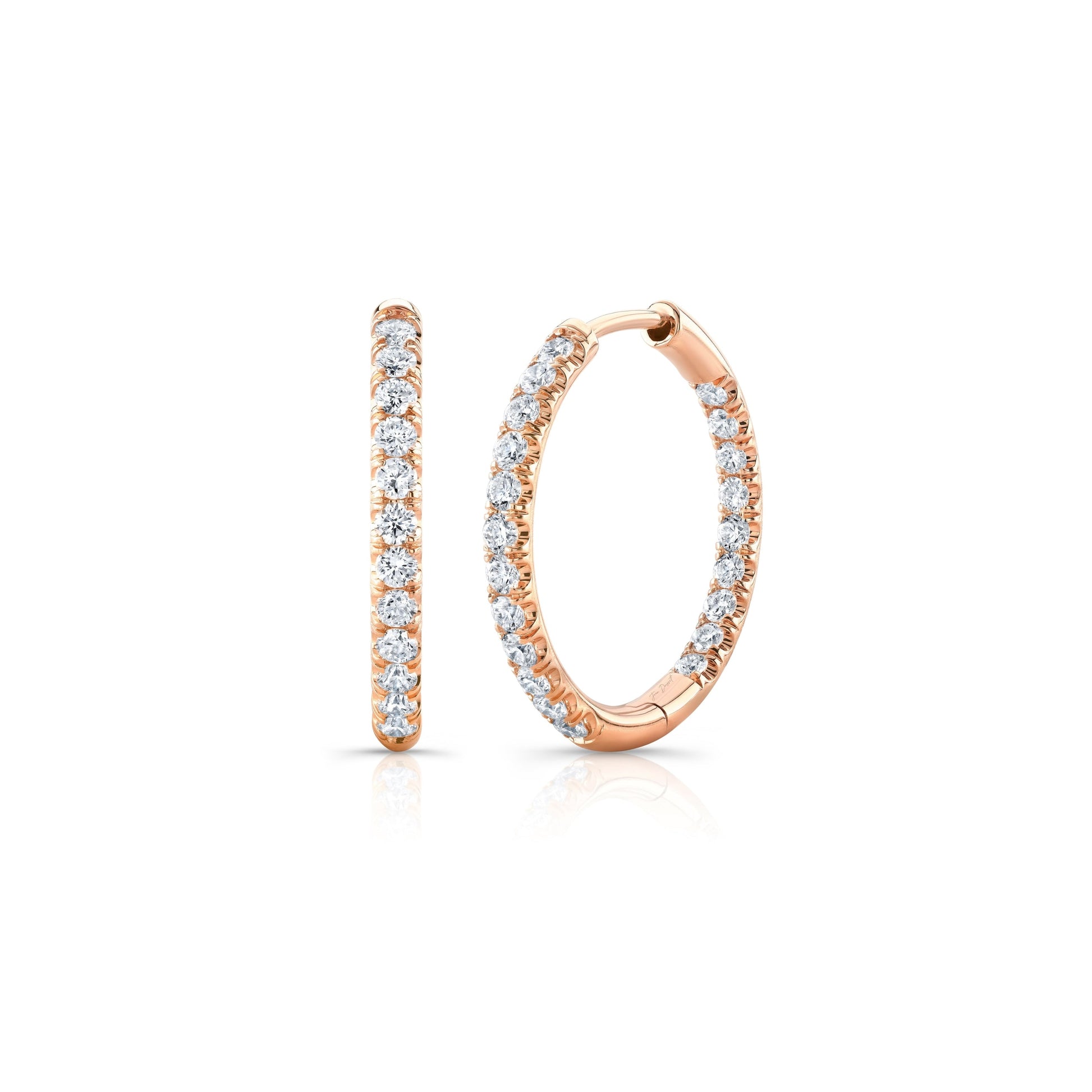 Audrey Inside Out Lab Diamond Pave Hoops - view 3