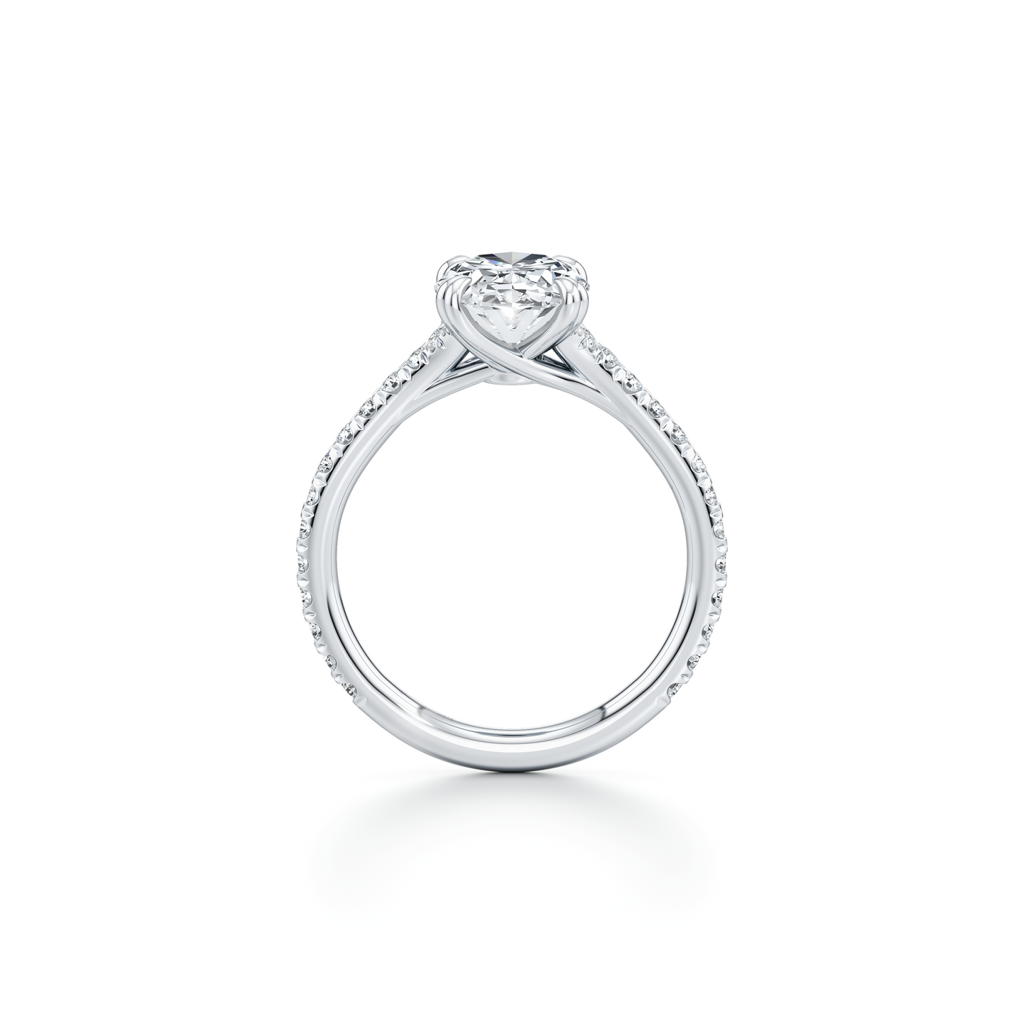 High Jewelry | Elle East-West Oval Solitaire Lab Diamond Engagement Ring - view 11