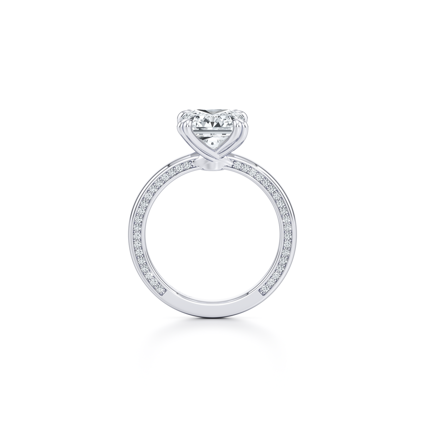 Hayden Radiant Solitaire Lab Diamond Engagement Ring - view 3