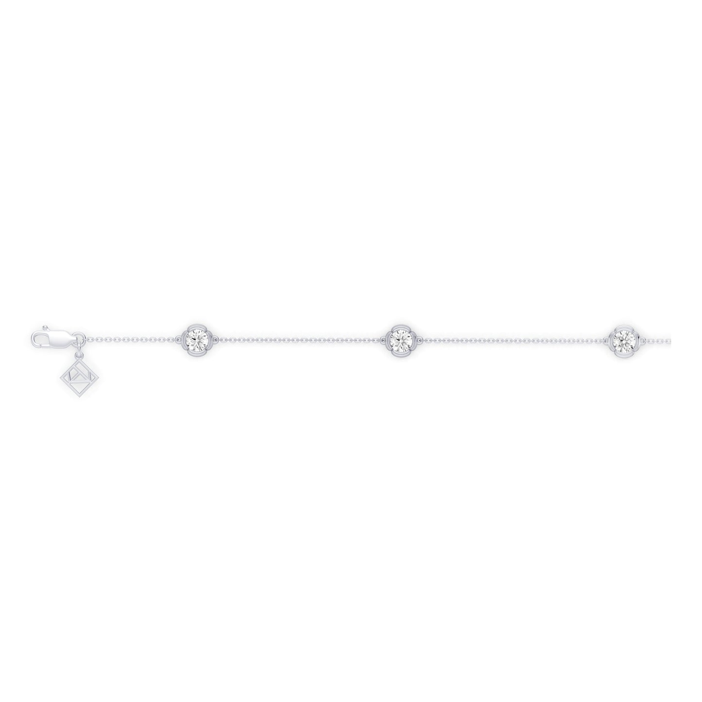 Doree By The Yard  Round Brilliant Lab Diamond Bracelet - view 3