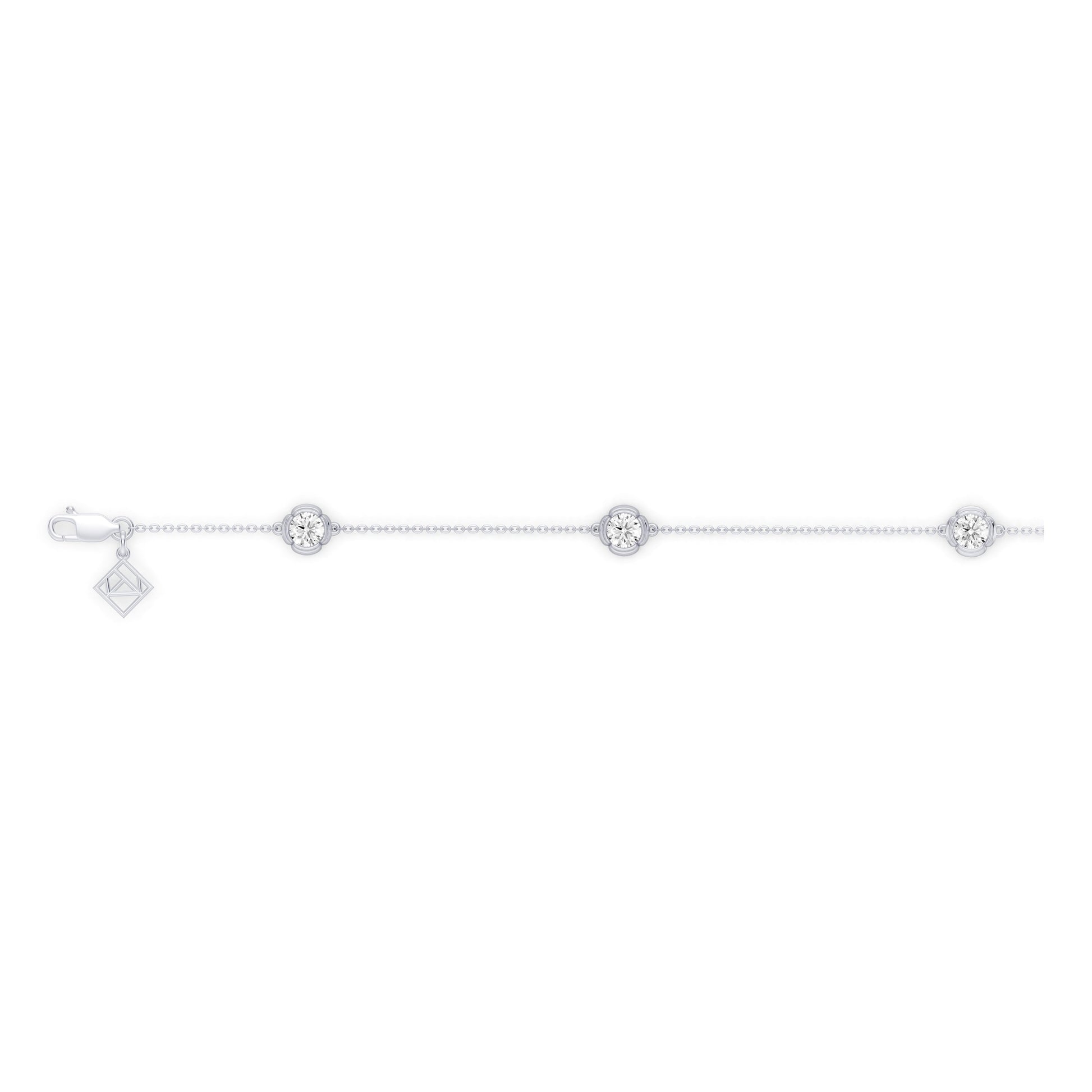 Doree By The Yard  Round Brilliant Lab Diamond Bracelet - view 3
