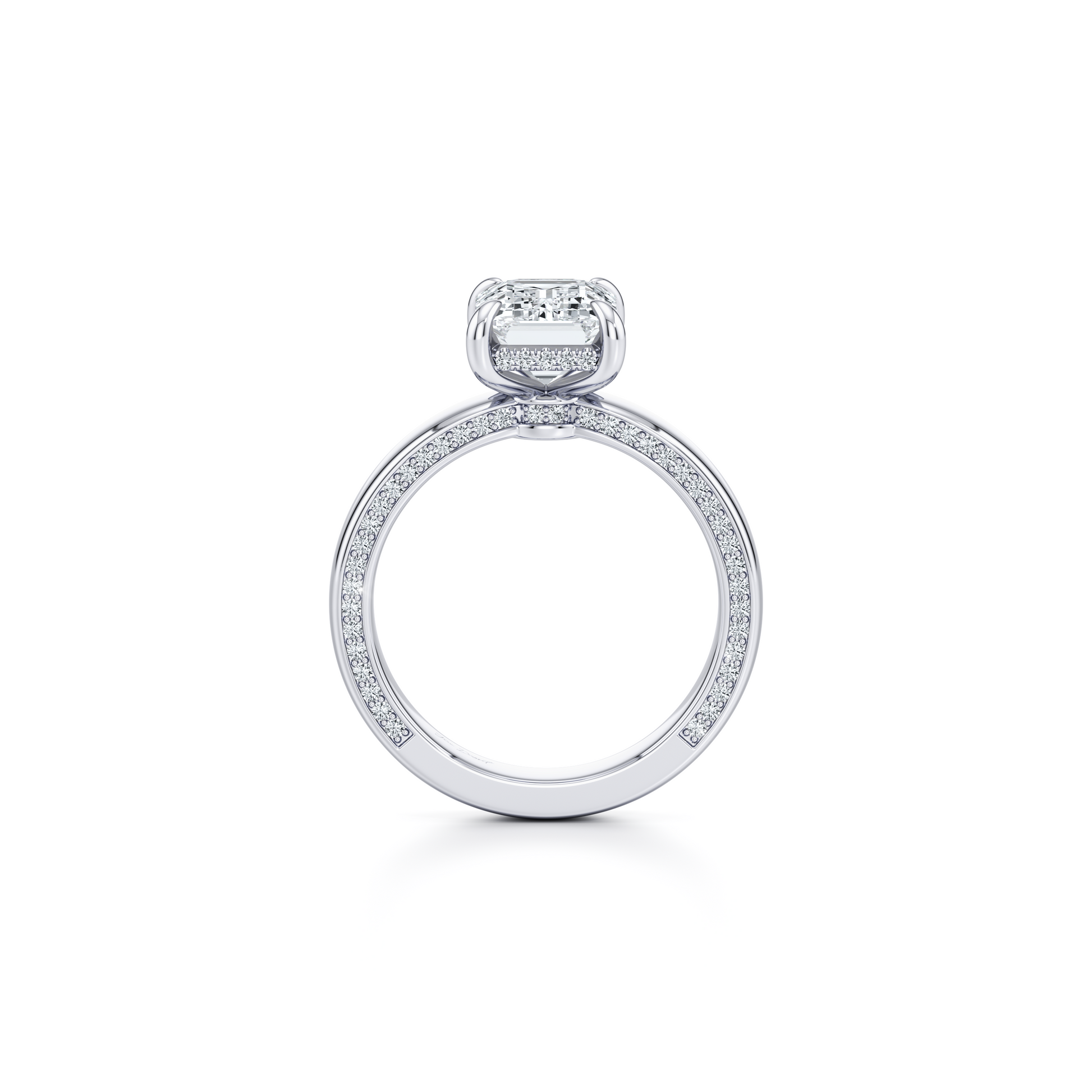 Hayden Heritage Emerald Solitaire Lab Diamond Engagement Ring - view 9