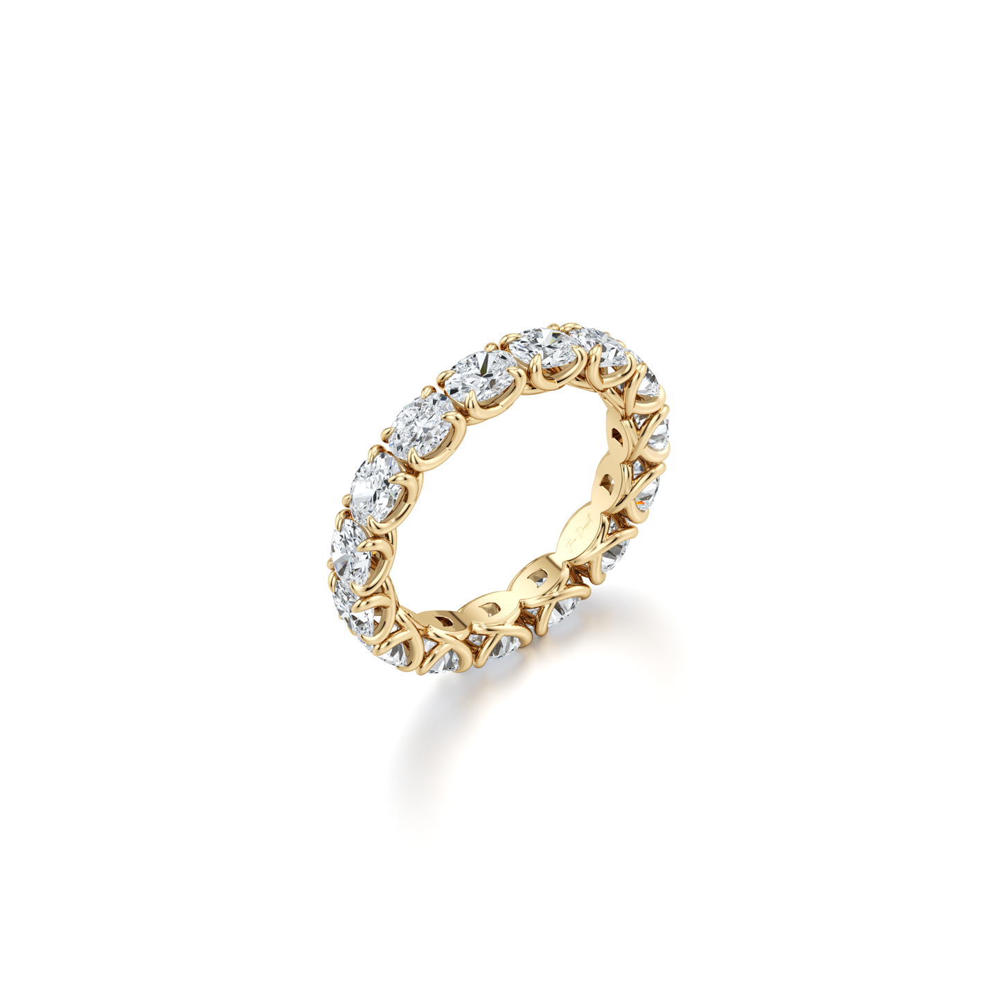 Elle East-West Oval Lab Diamond Eternity Band - view 3