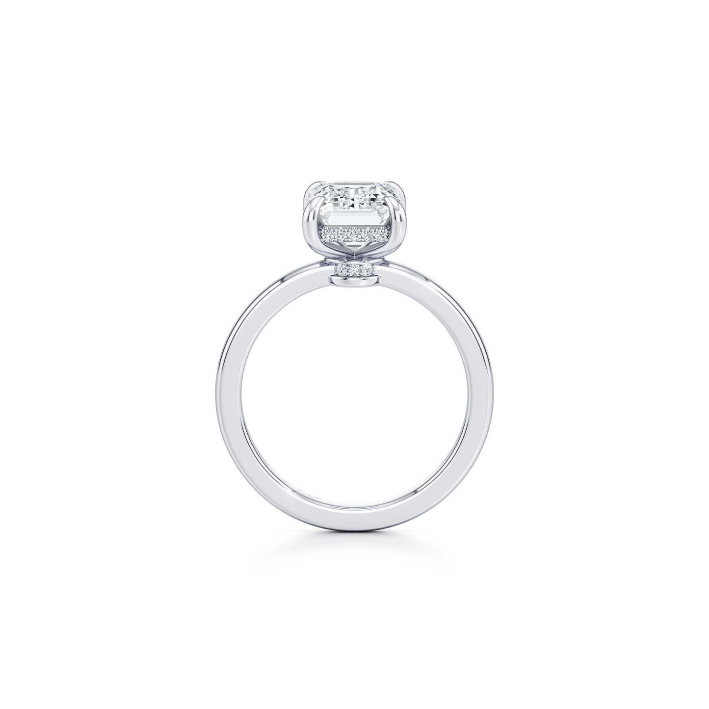 Hayden Heritage Emerald Solitaire Lab Diamond Engagement Ring - view 6