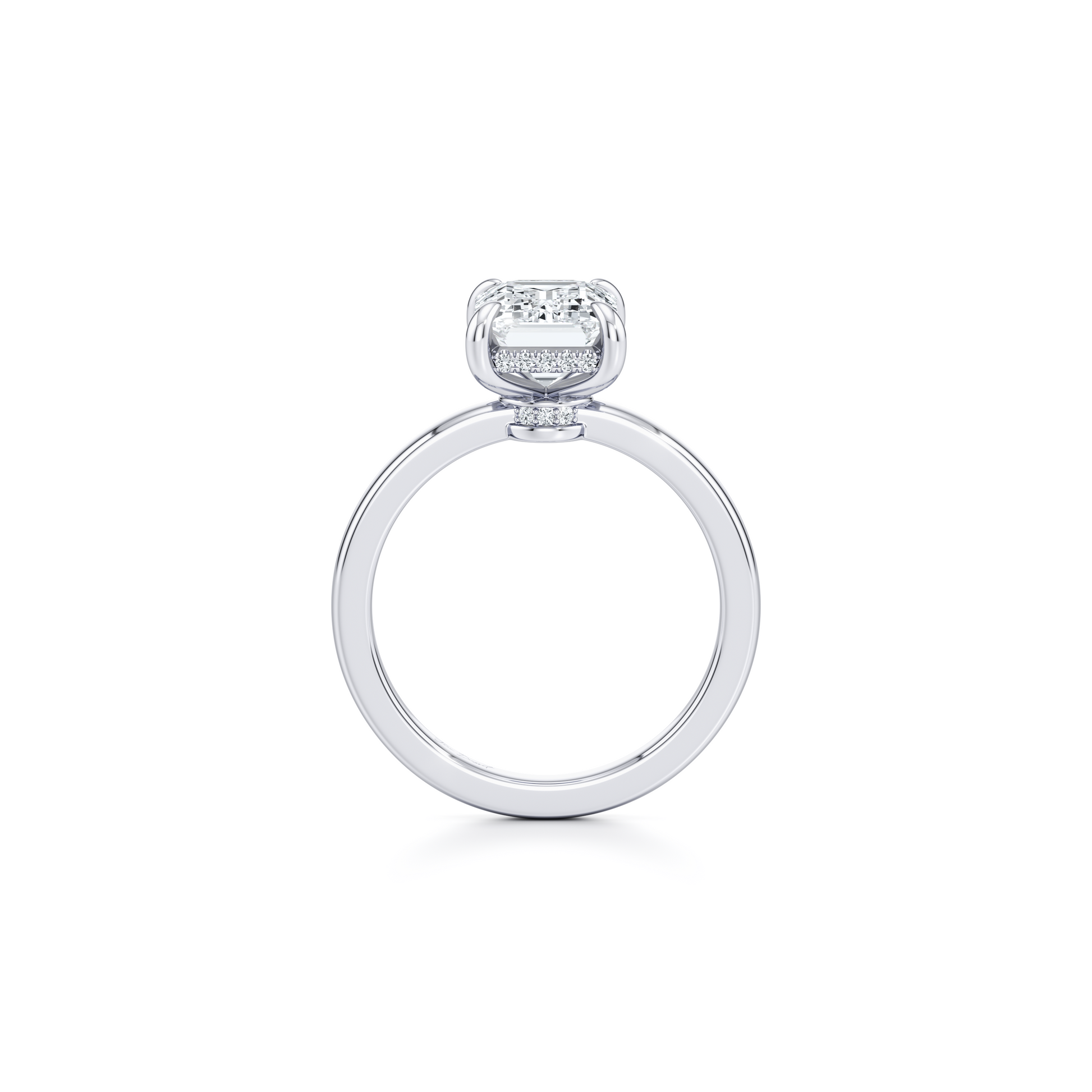 Hayden Heritage Emerald Solitaire Lab Diamond Engagement Ring - view 6
