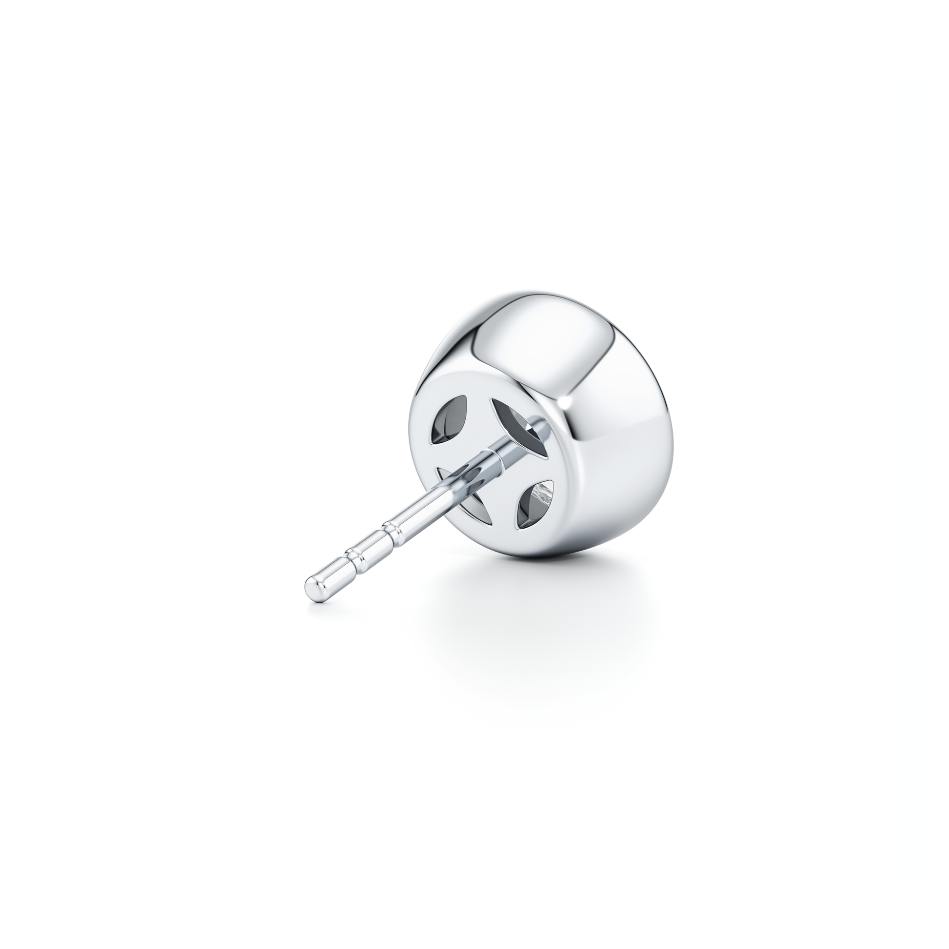 Bezel Set Lab Diamond Round Brilliant Studs - view 3