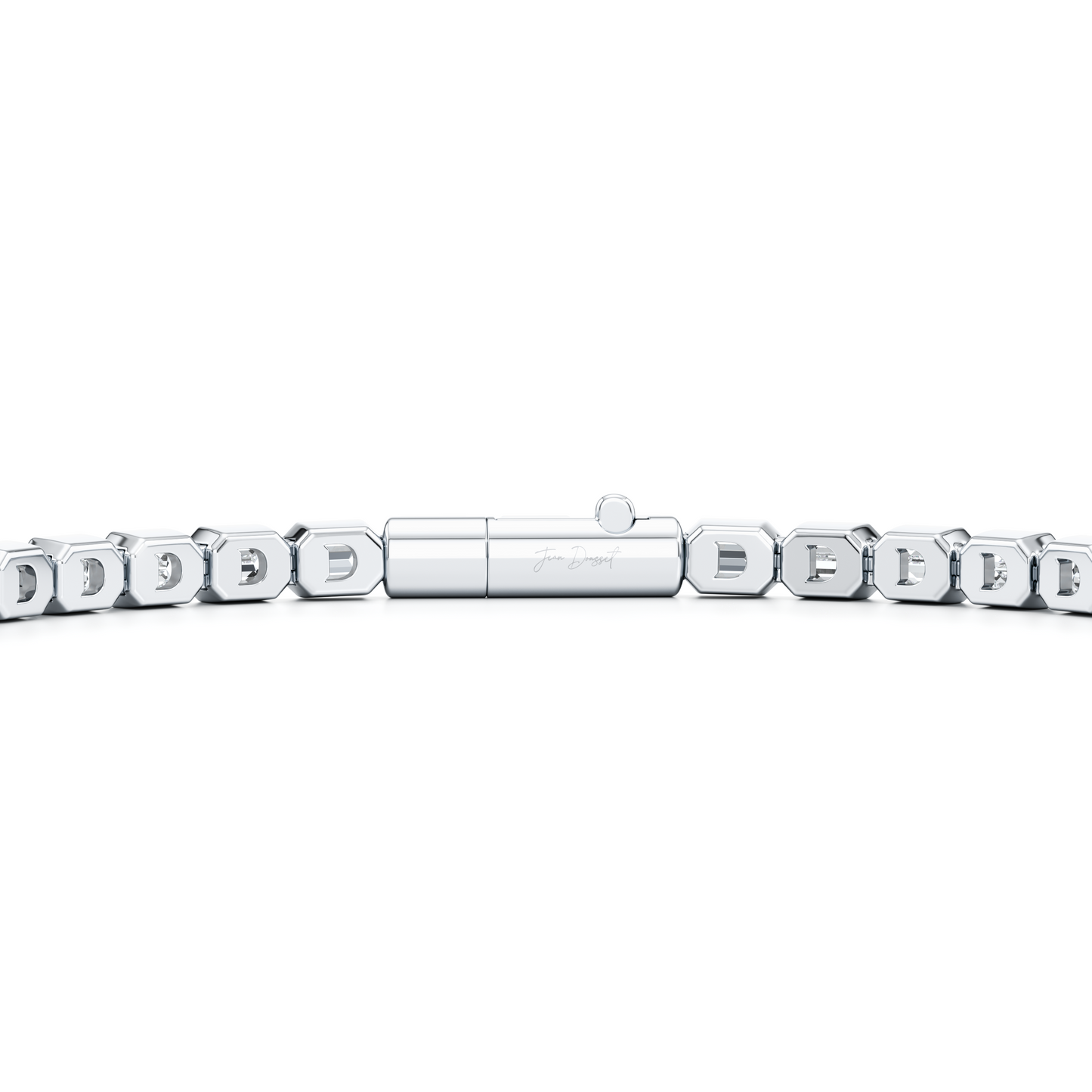 Bezel Set Emerald Lab Diamond Tennis Bracelet - view 3