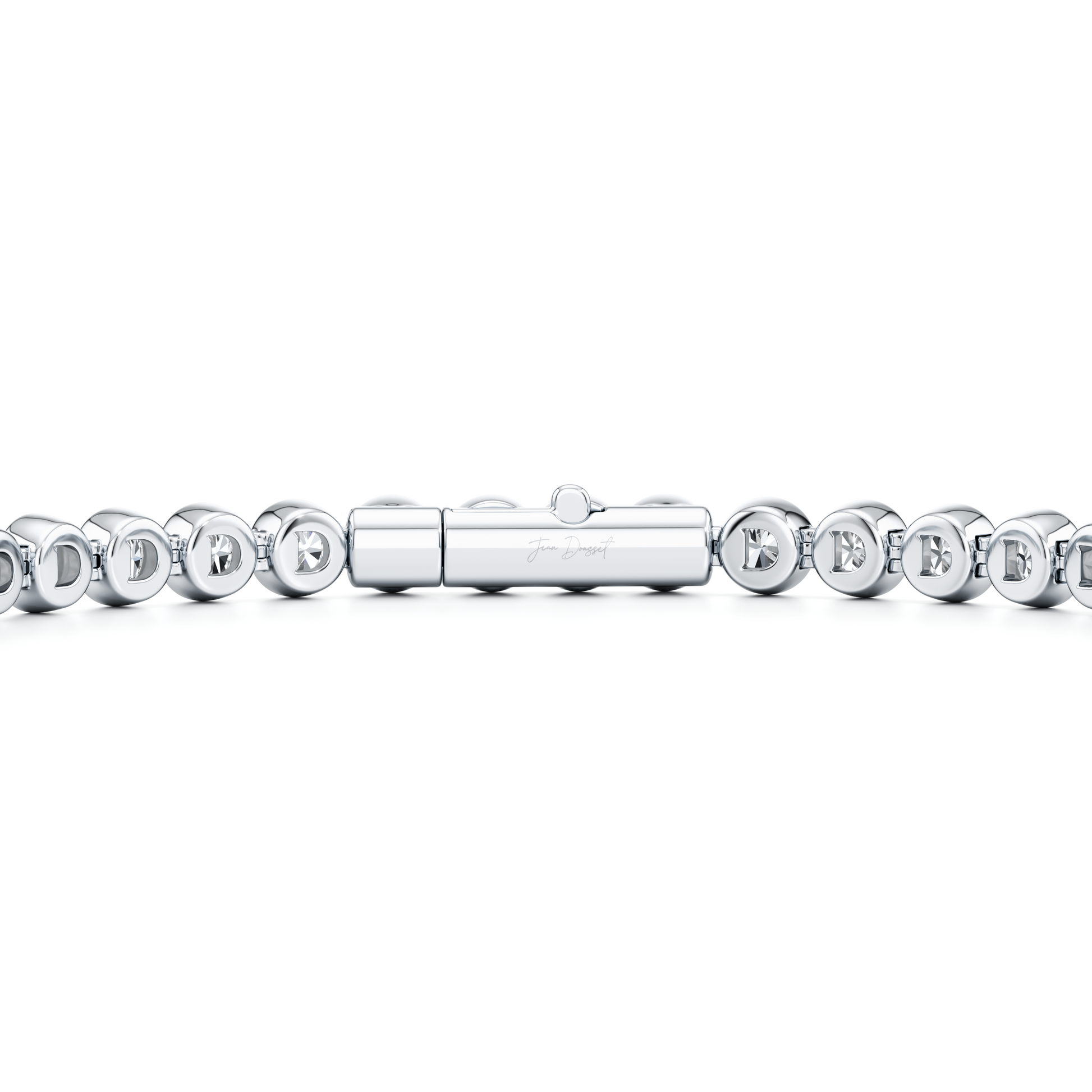 Bezel Set Round Brilliant Lab Diamond Tennis Bracelet - view 3