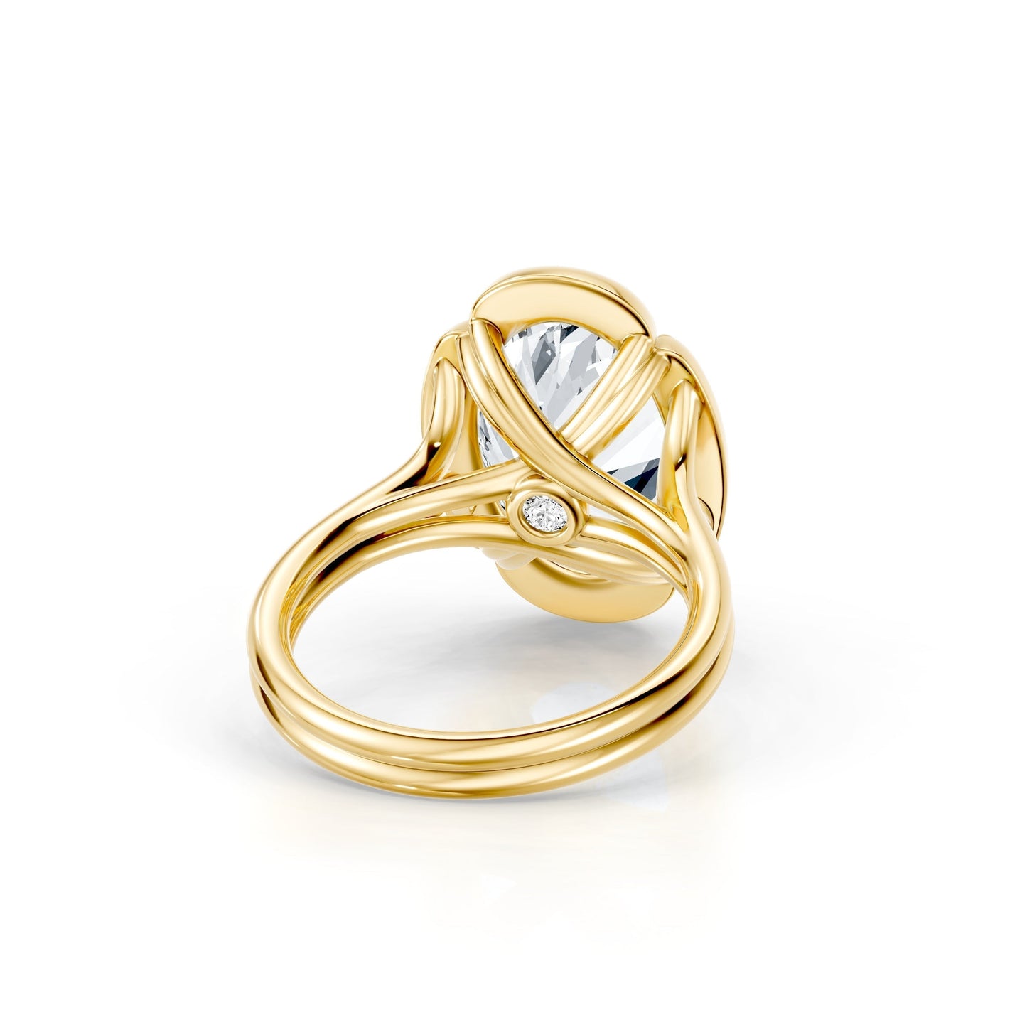 Doree Oval Solitaire Lab Diamond Engagement Ring - view 3