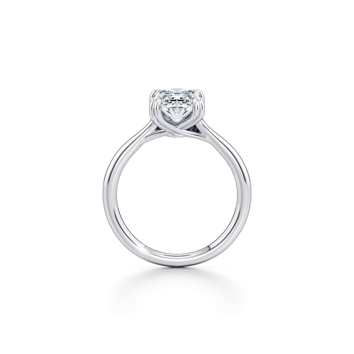 Elle Oval Solitaire Lab Diamond Engagement Ring - view 12