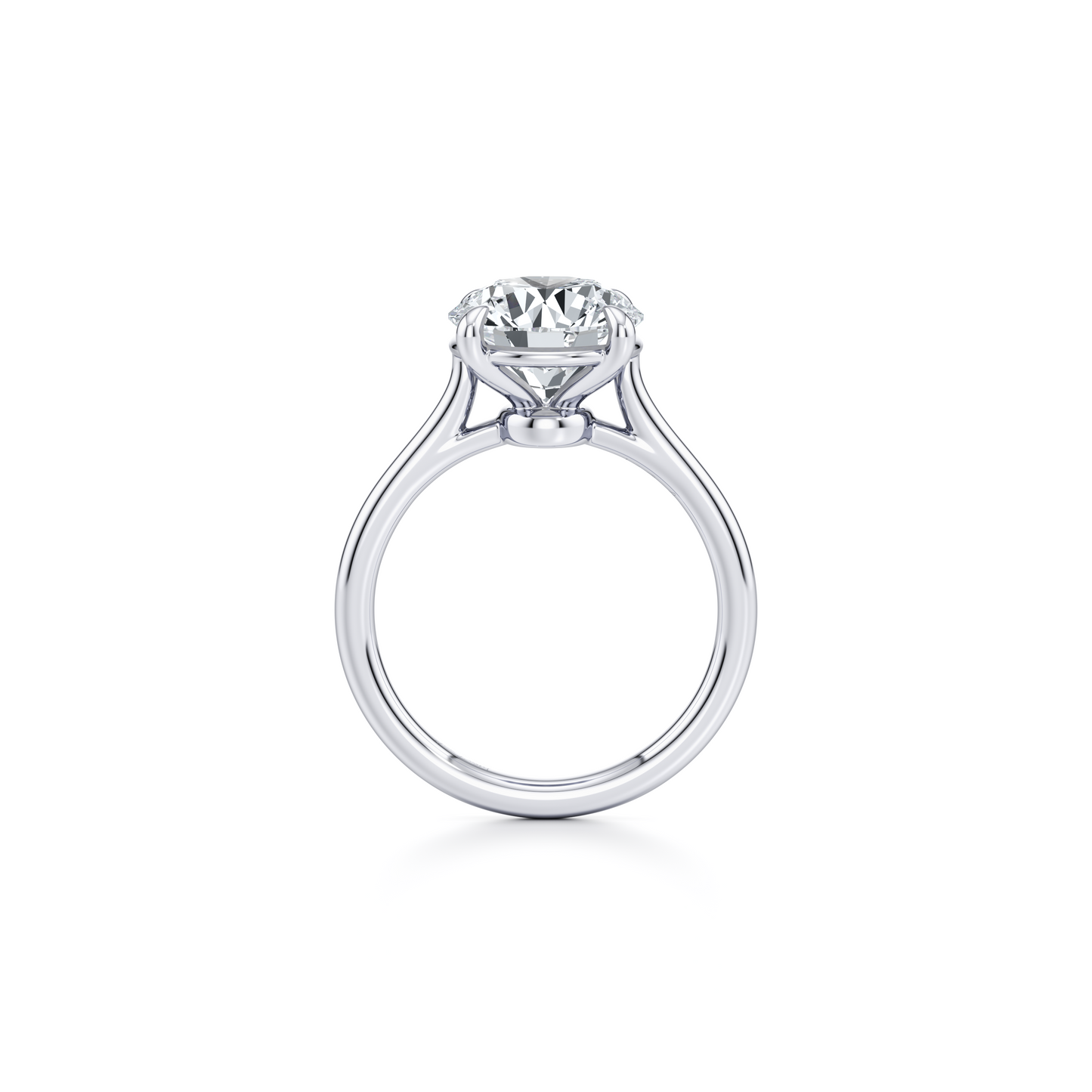 Chelsea Essential Emerald Solitaire Lab Diamond Engagement Ring - view 3