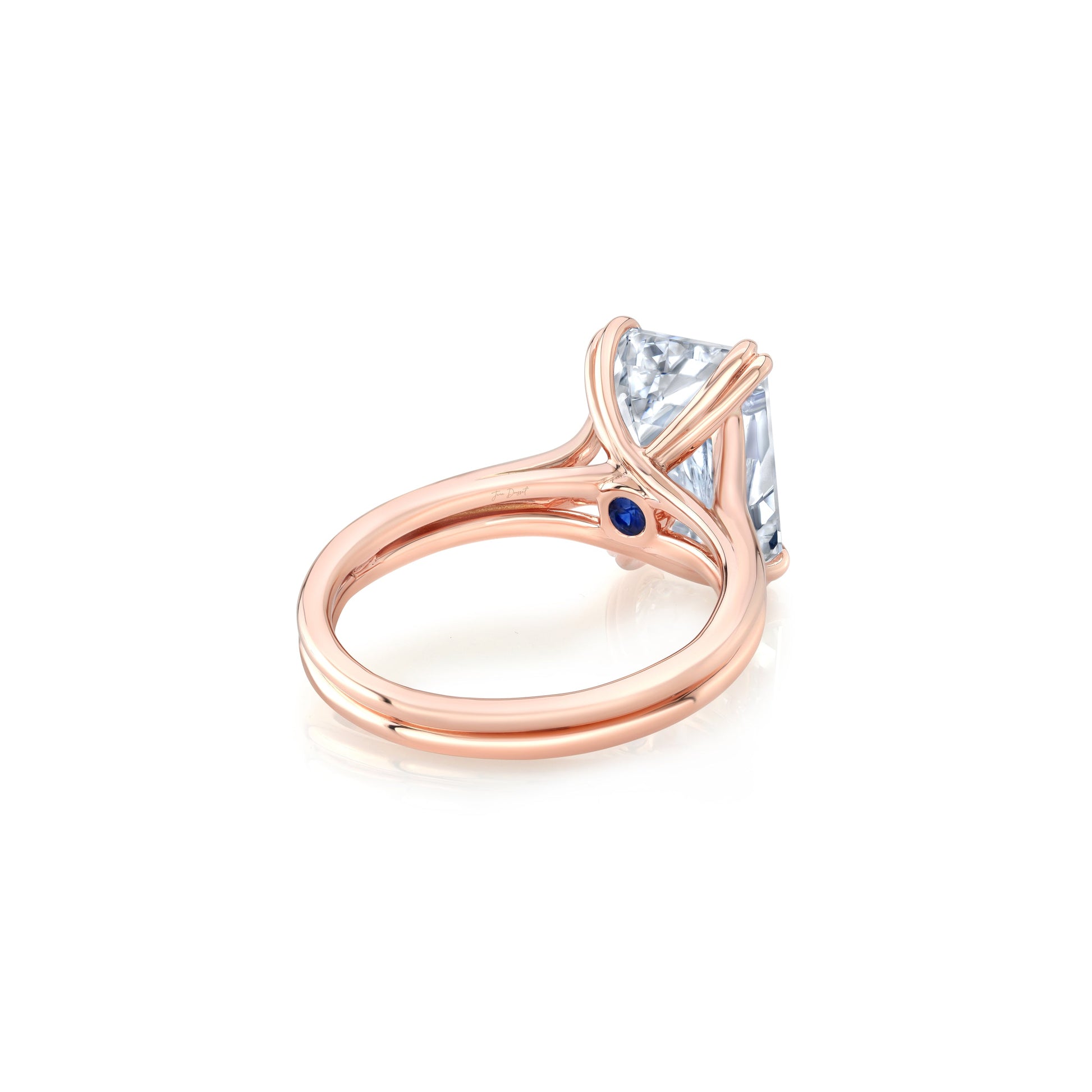 Elle Emerald Solitaire Lab Diamond Engagement Ring - view 10