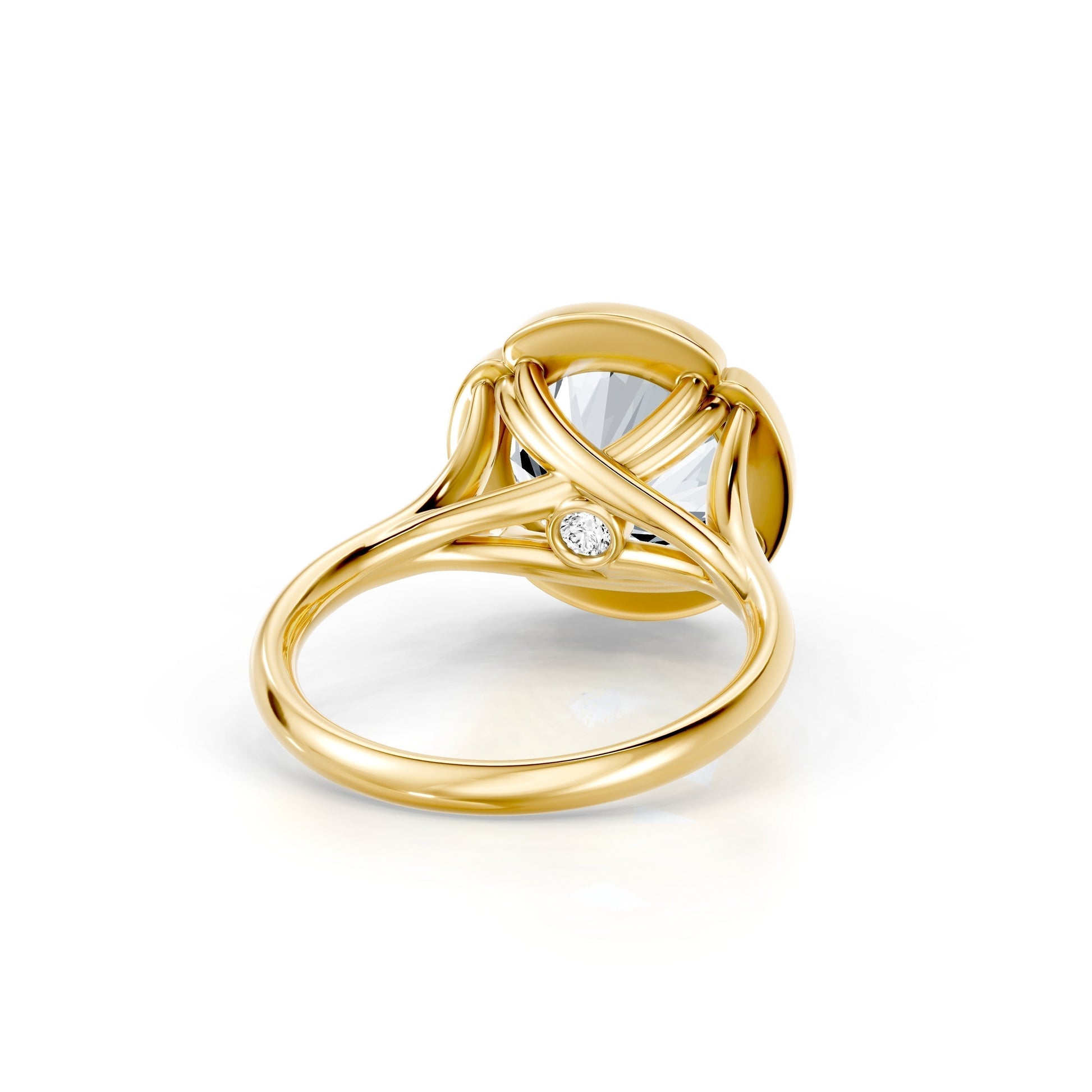 Doree Round Solitaire Lab Diamond Engagement Ring - view 3