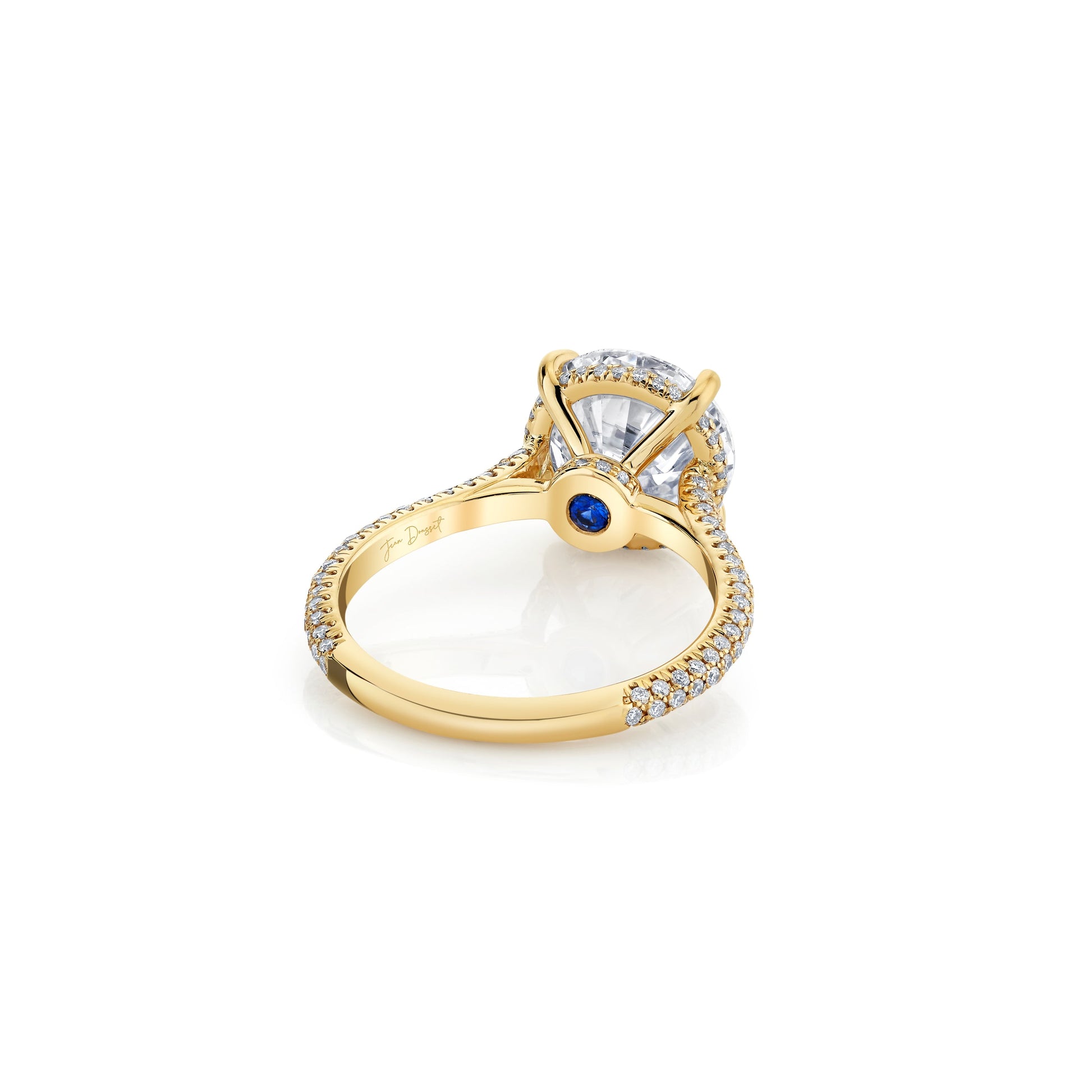 Chelsea Round Solitaire Lab Diamond Engagement Ring - view 3