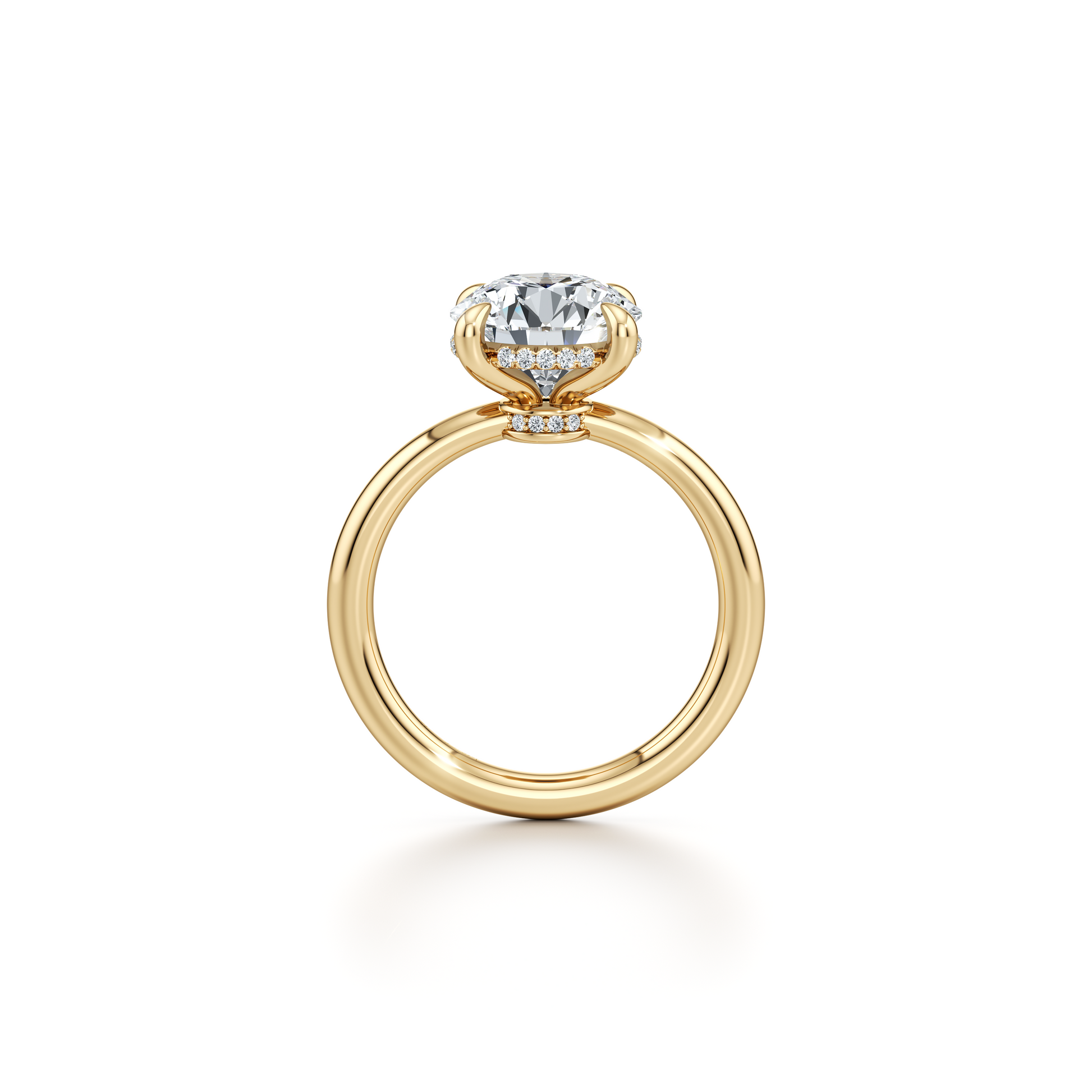 Audrey Round Cut Solitaire Lab Diamond Engagement Ring - view 11
