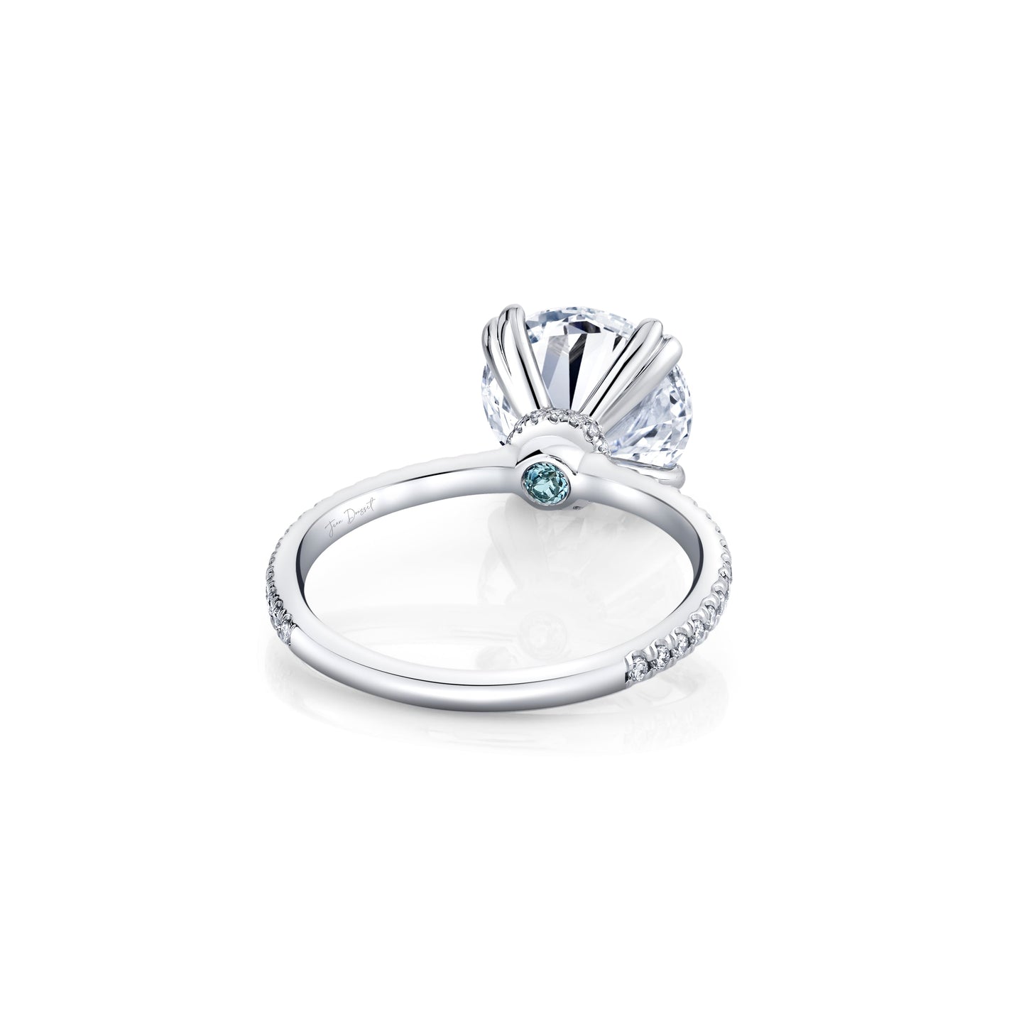 Kate Round Solitaire Lab Diamond Engagement Ring - view 8
