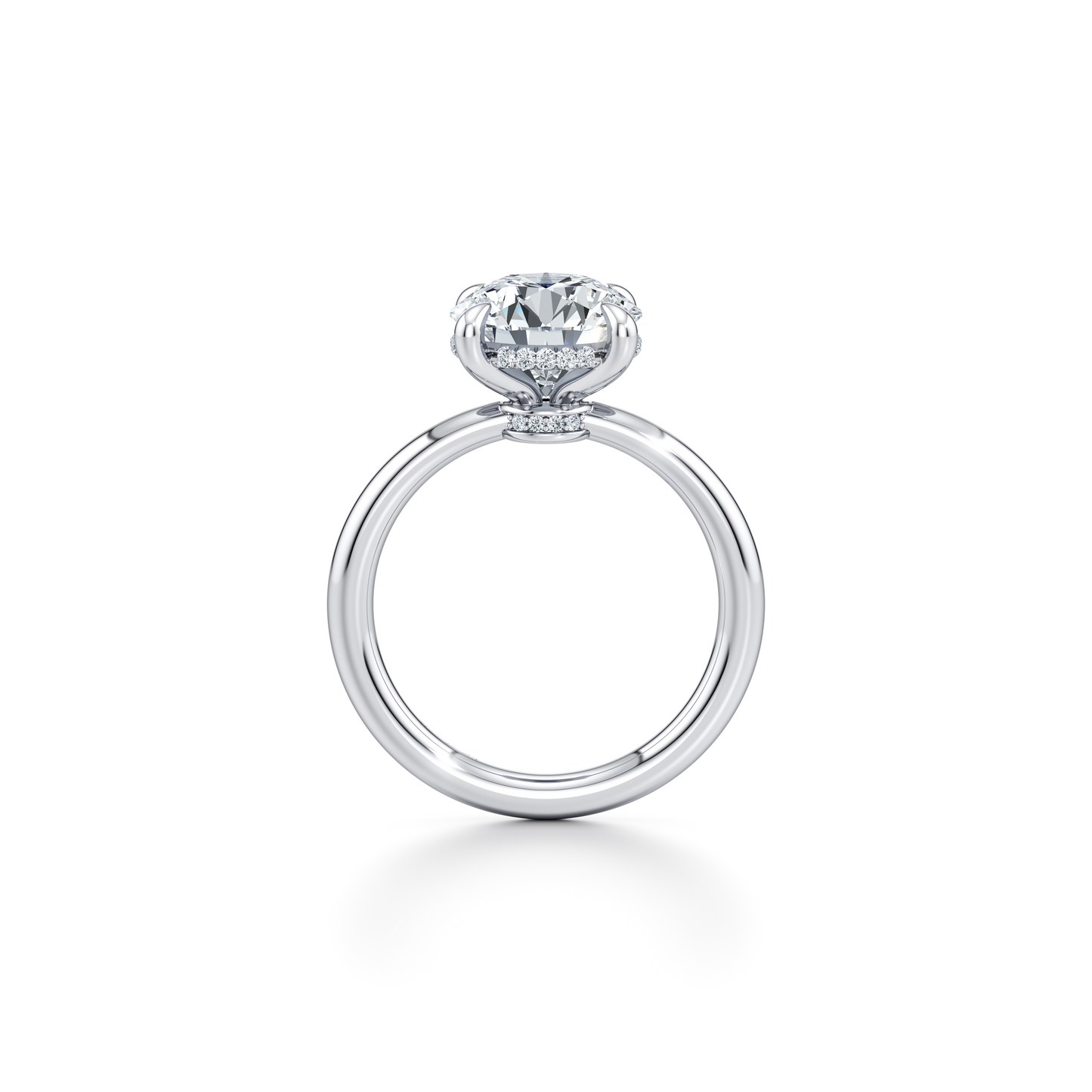 Audrey Round Brilliant Solitaire Lab Diamond Engagement Ring - view 3