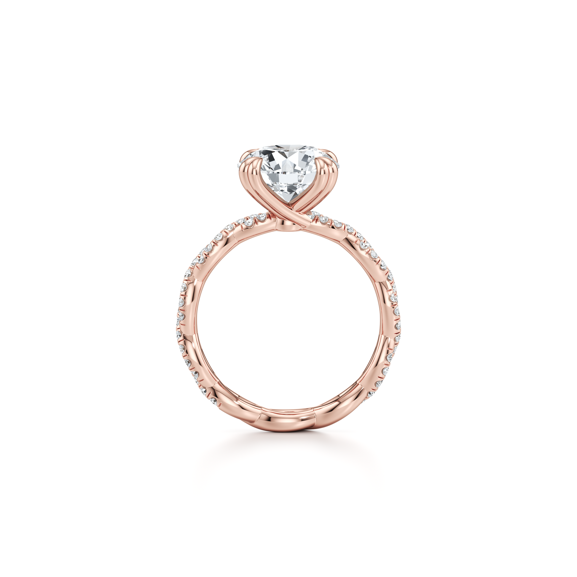 Ivy Round Brilliant Solitaire Lab Diamond Engagement Ring - view 3