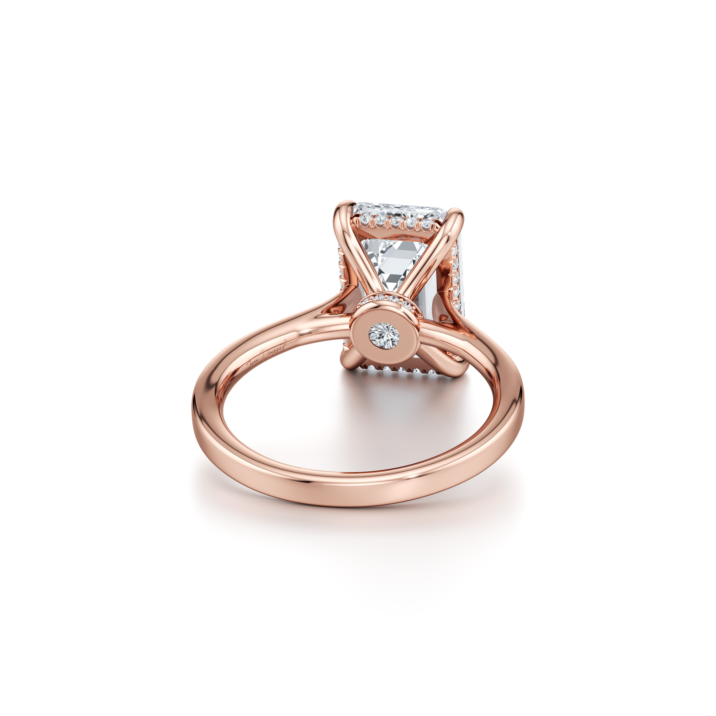 Chelsea Emerald Solitaire Lab Diamond Engagement Ring - view 3