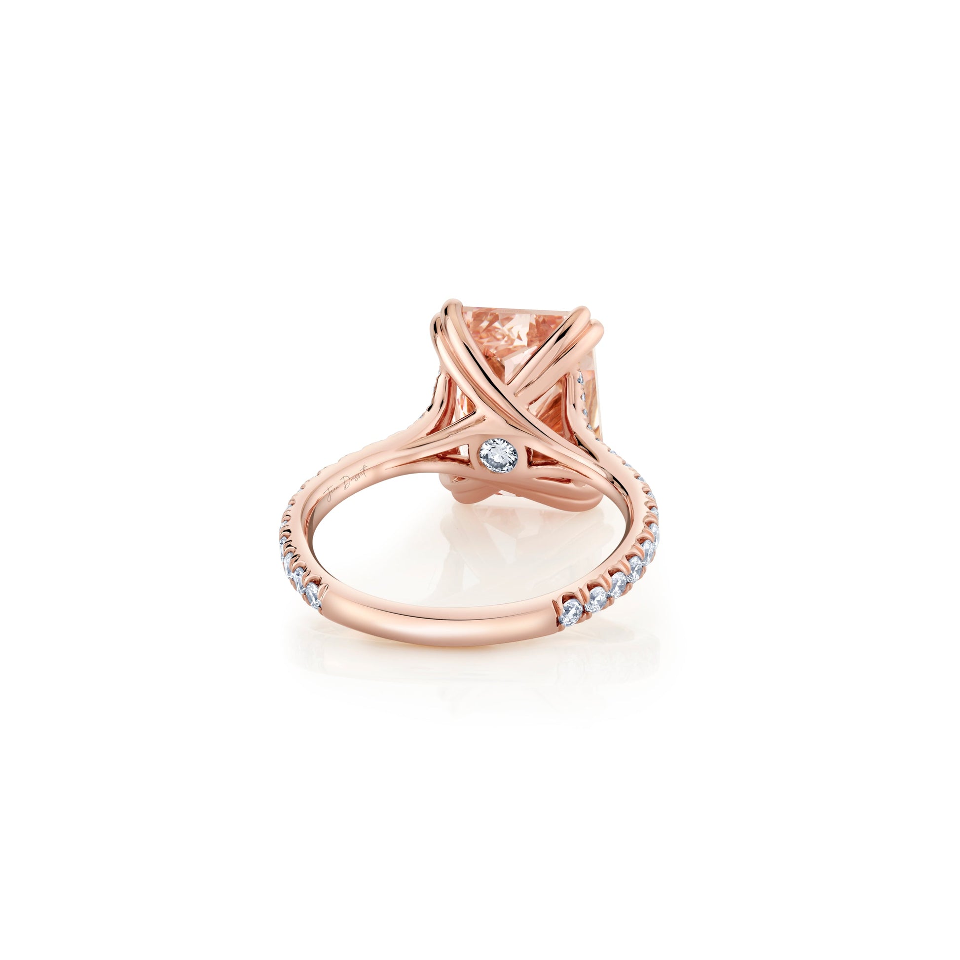 Elle Radiant Solitaire Lab Diamond Engagement Ring - view 3