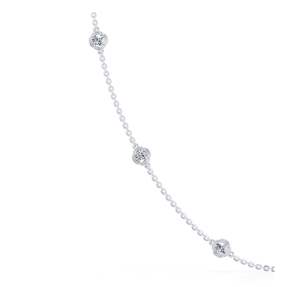 Doree By The Yard Round Brilliant Lab Diamond Necklace - view 3