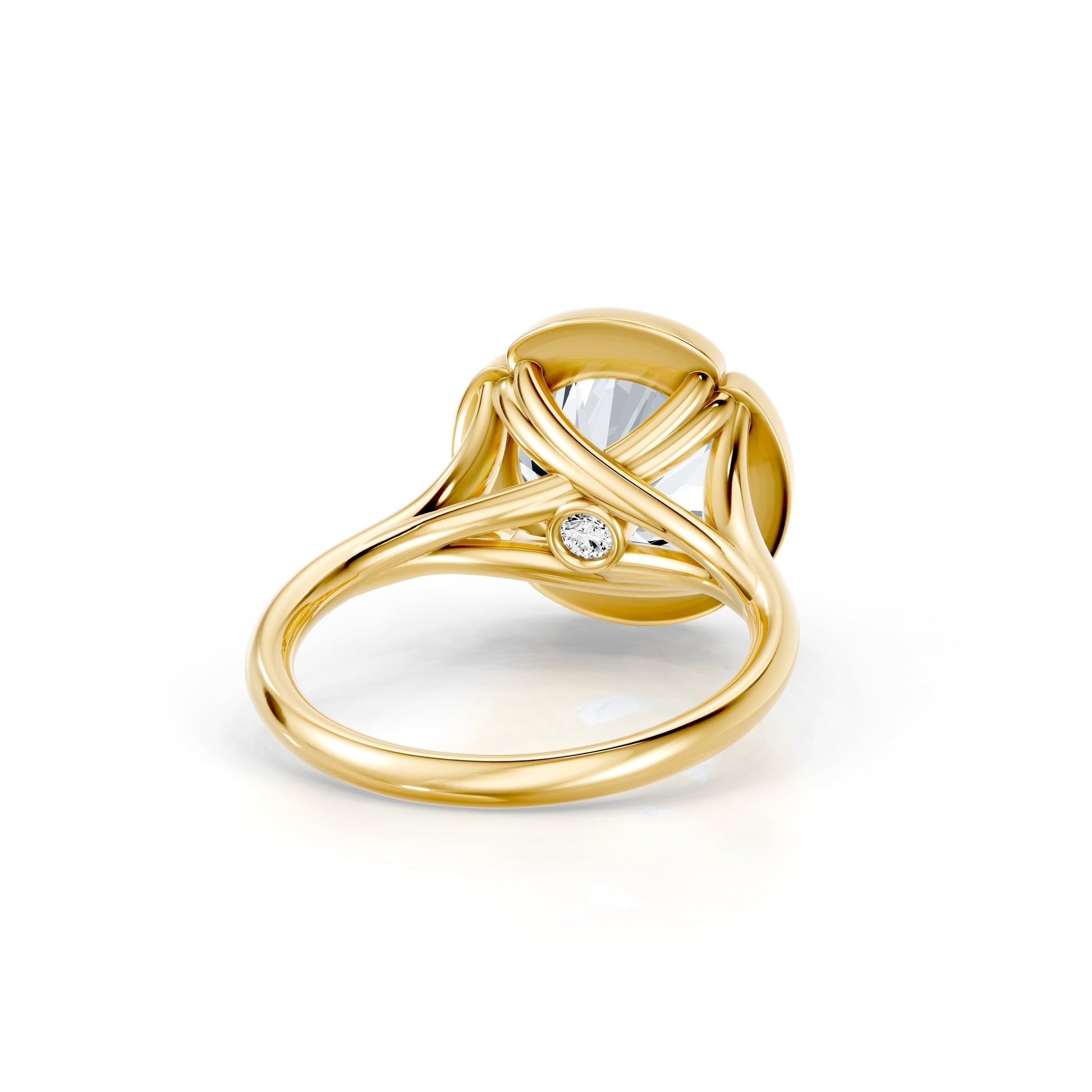 Doree Round Solitaire Lab Diamond Engagement Ring - view 8