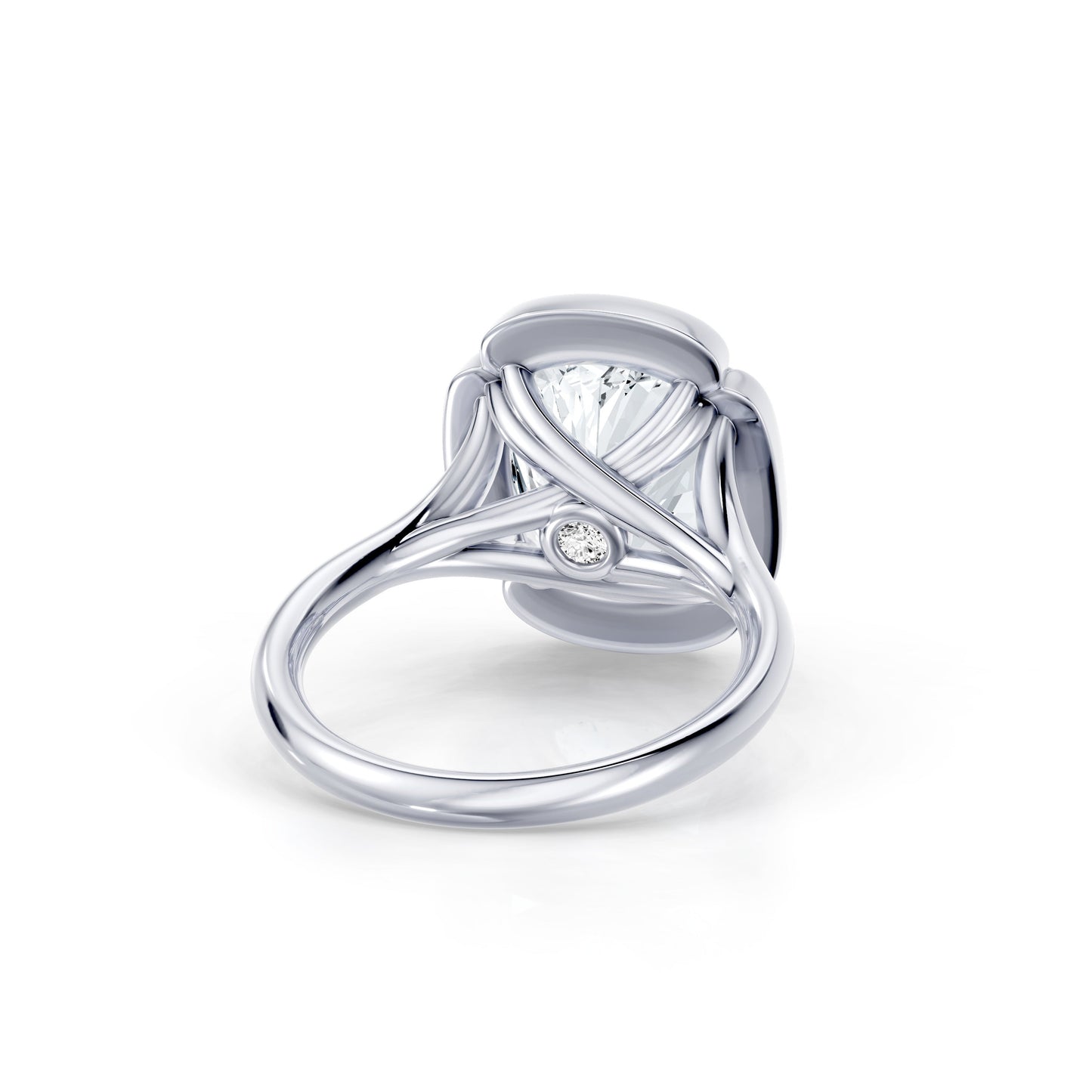 Doree Cushion Solitaire Lab Diamond Engagement Ring - view 3