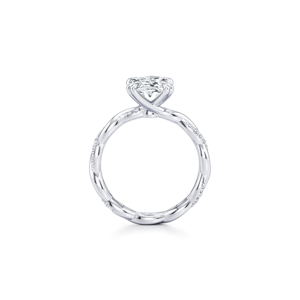Ivy Oval Solitaire Lab Diamond Engagement Ring - view 3