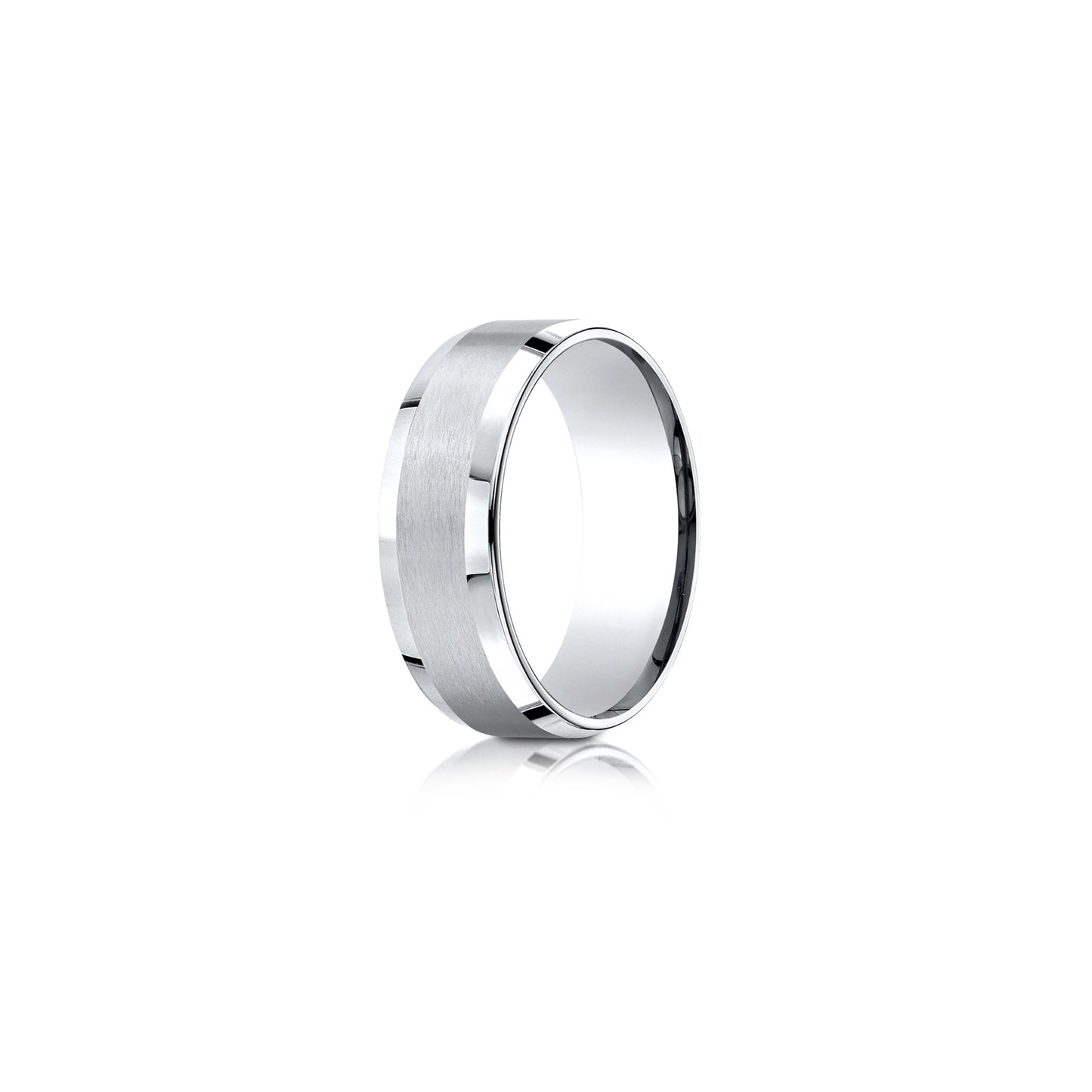 Modern Beveled Men's Wedding Band - view 3
