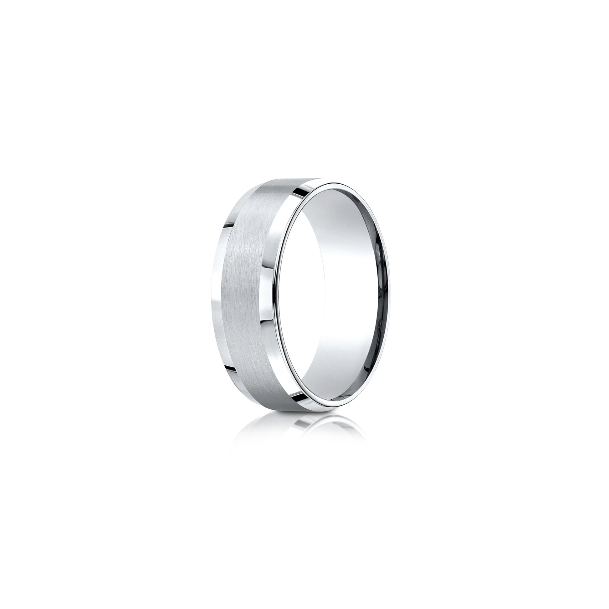 Modern Beveled Men's Wedding Band - view 3
