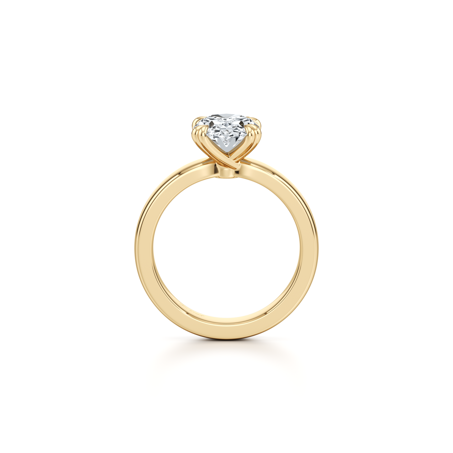 Hayden Oval Cut Solitaire Lab Diamond Engagement Ring - view 6