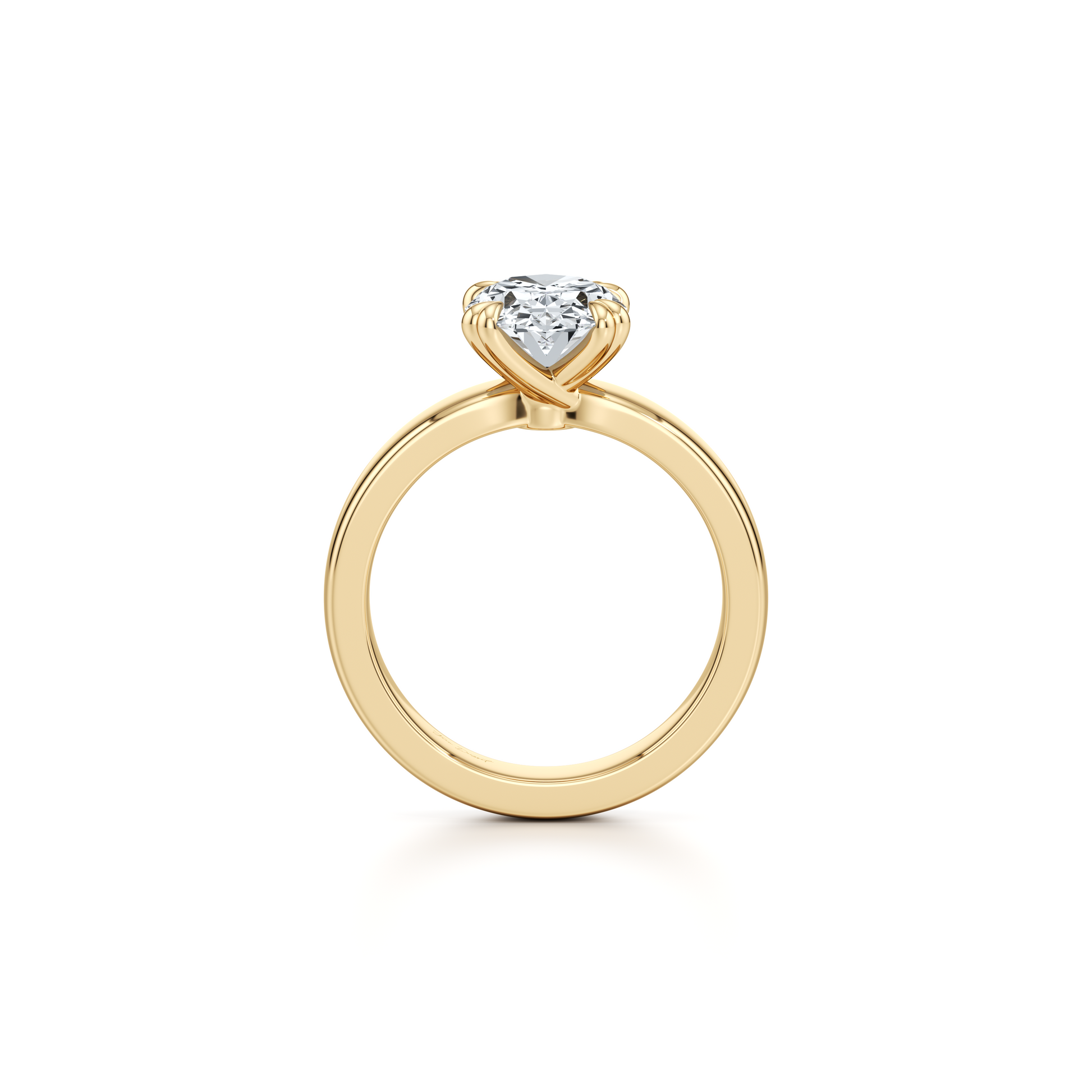 Hayden Oval Cut Solitaire Lab Diamond Engagement Ring - view 6