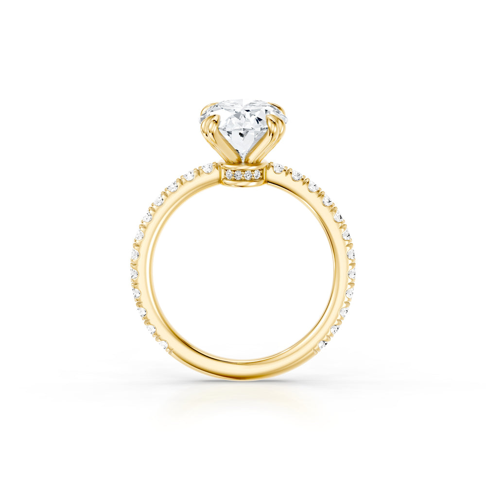 Audrey Signature Oval Cut Lab Diamond Engagement Ring - view 3