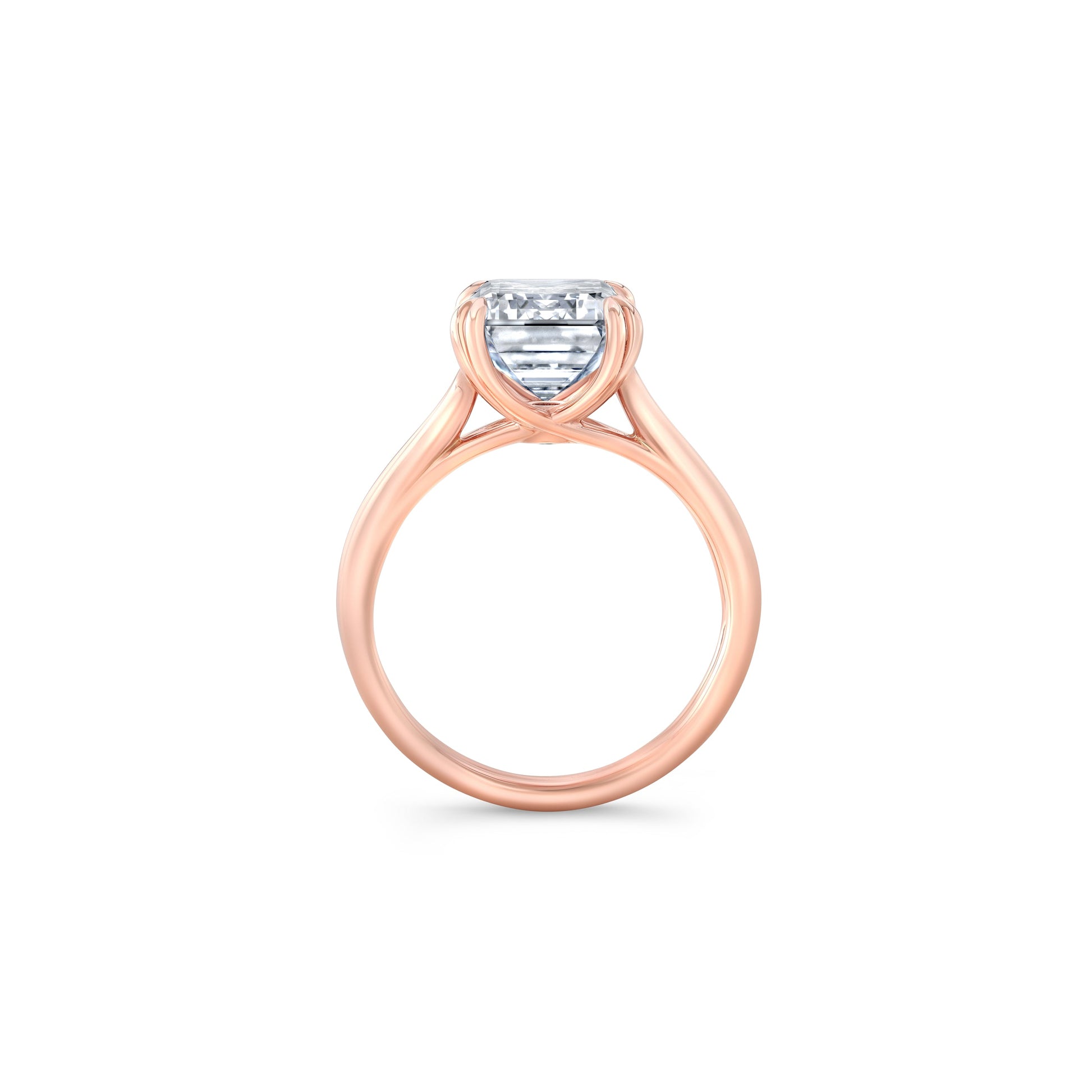 Elle Emerald Solitaire Lab Diamond Engagement Ring - view 11