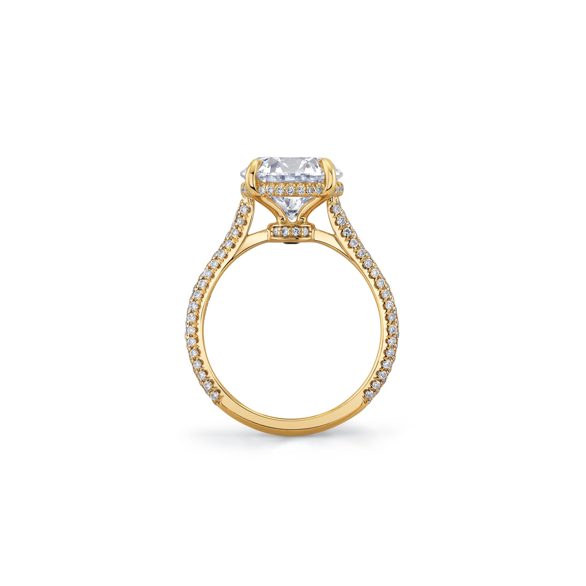Chelsea Round Brilliant Solitaire Lab Diamond Engagement Ring - view 4