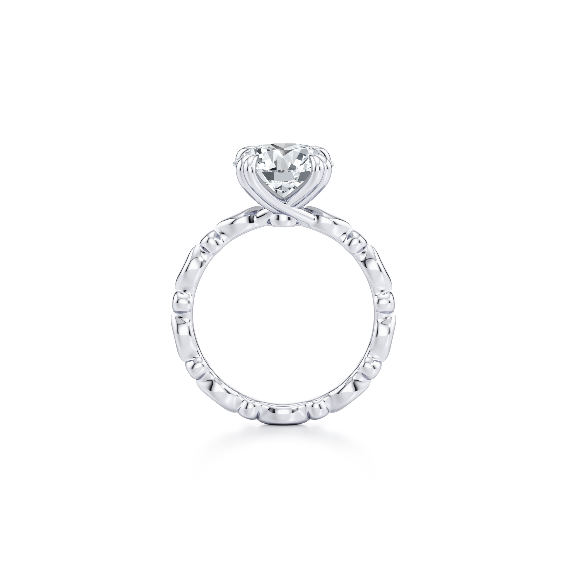 Vivienne Emerald Solitaire Lab Diamond Engagement Ring - view 6