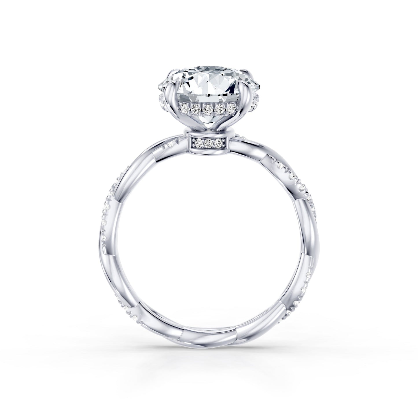 Ivy Heritage Round Solitaire Lab Diamond Engagement Ring - view 3