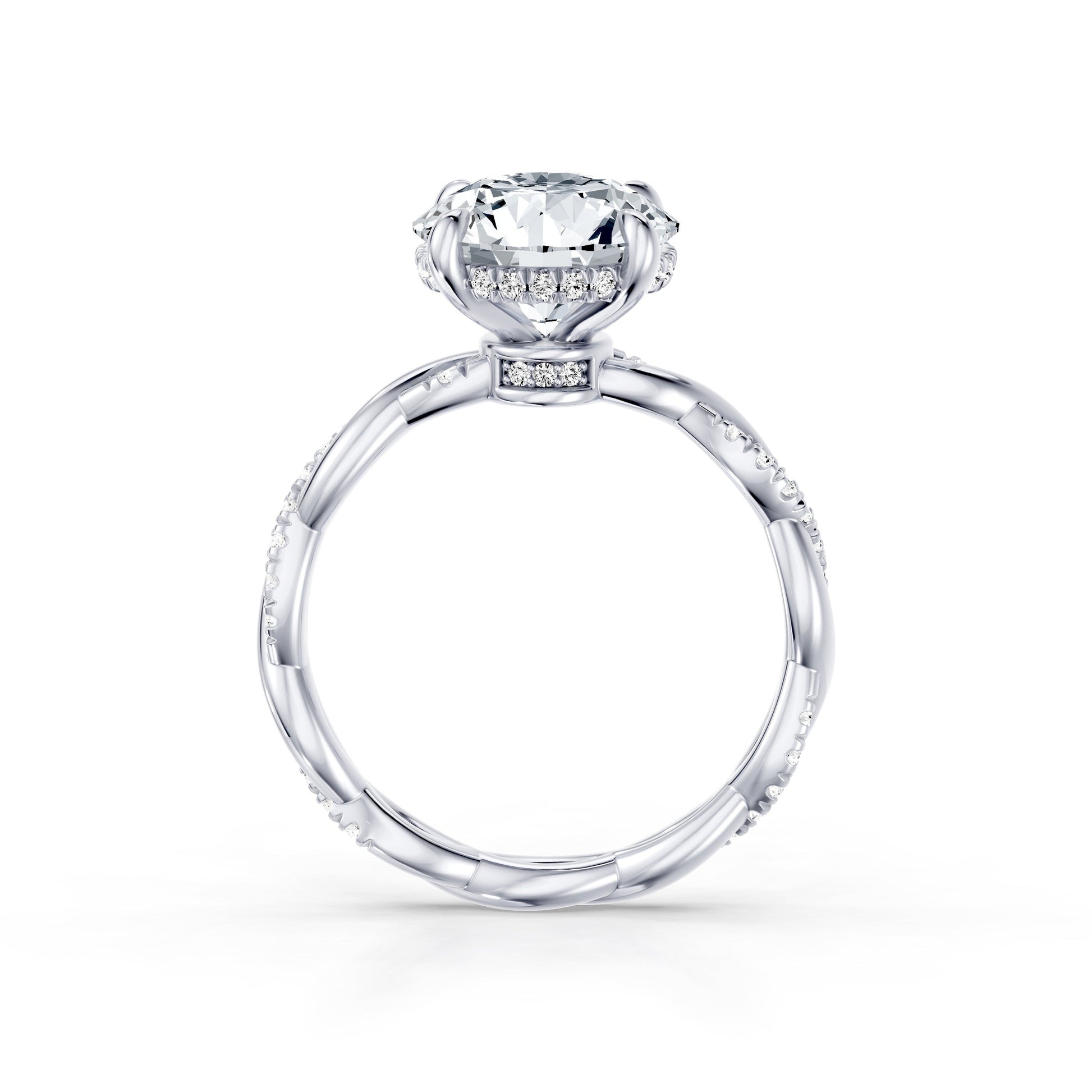 Ivy Heritage Round Solitaire Lab Diamond Engagement Ring - view 3