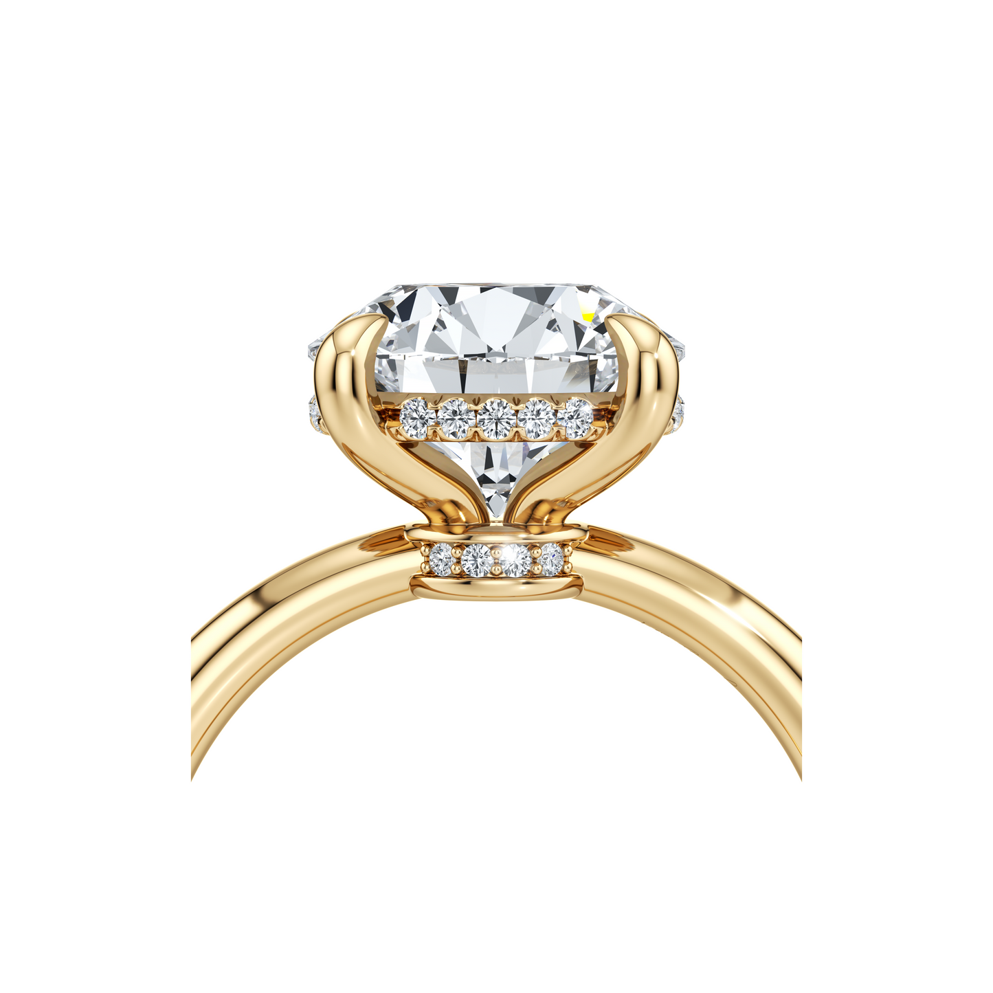 Audrey Round Cut Solitaire Lab Diamond Engagement Ring - view 12
